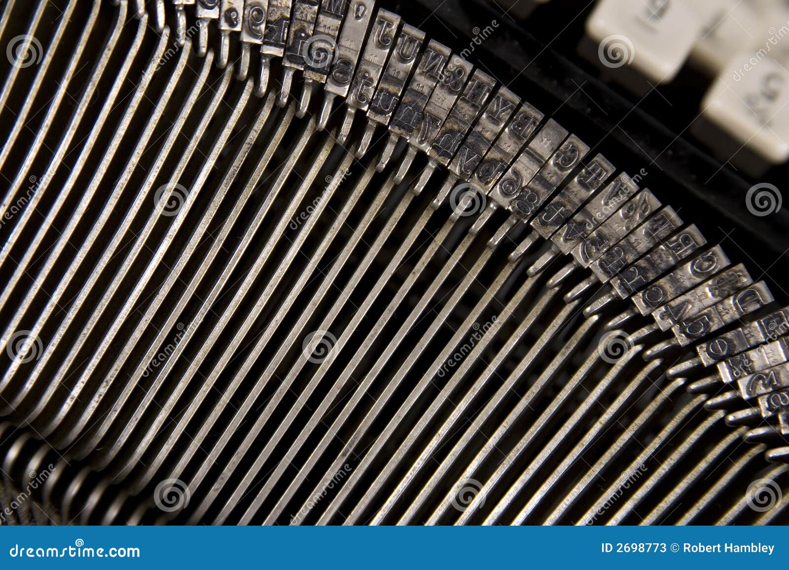 Manual Typewriter Key Typebars Stock Image Image of characters