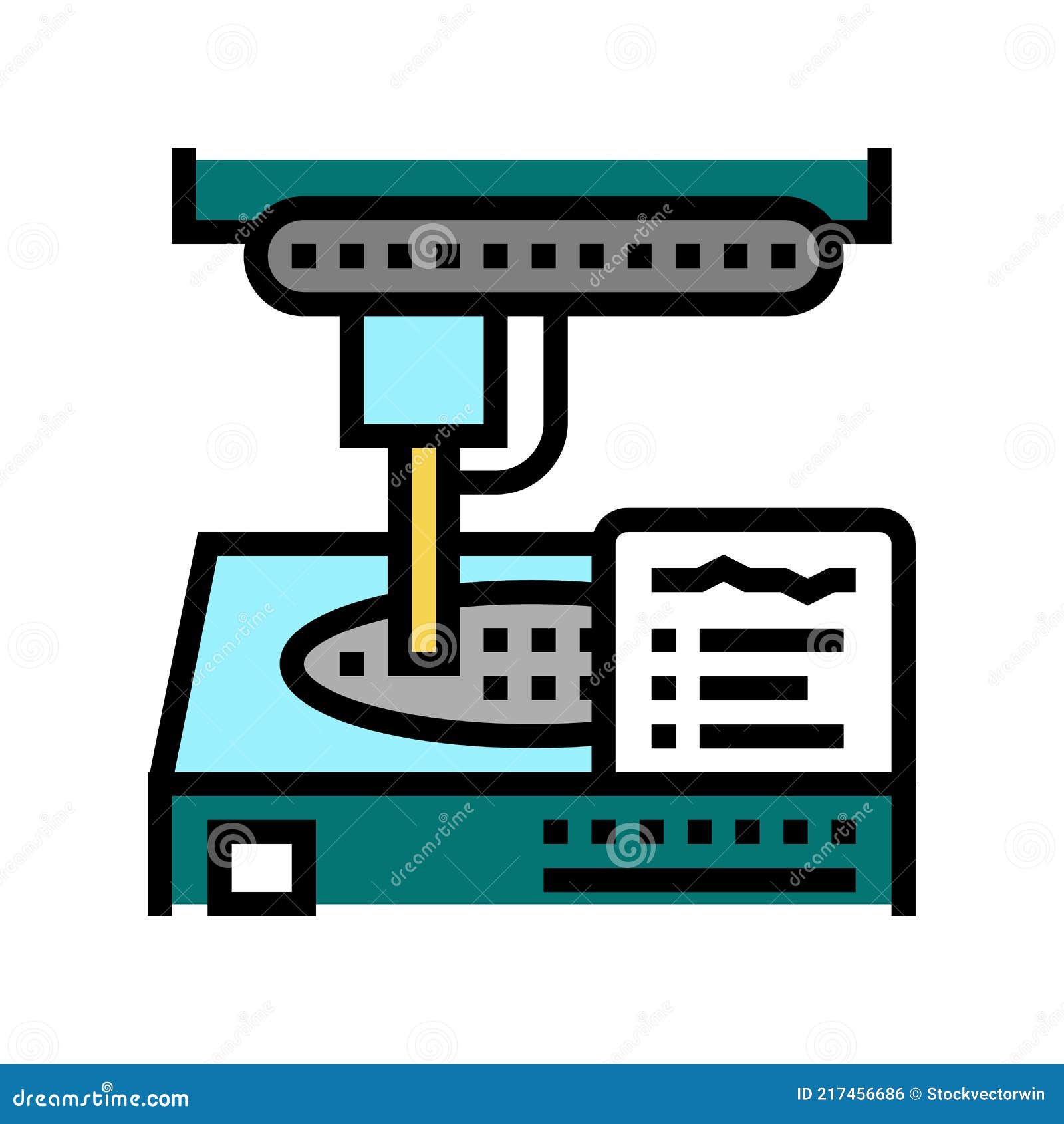 manufacturing factory equipment semiconductor color icon  