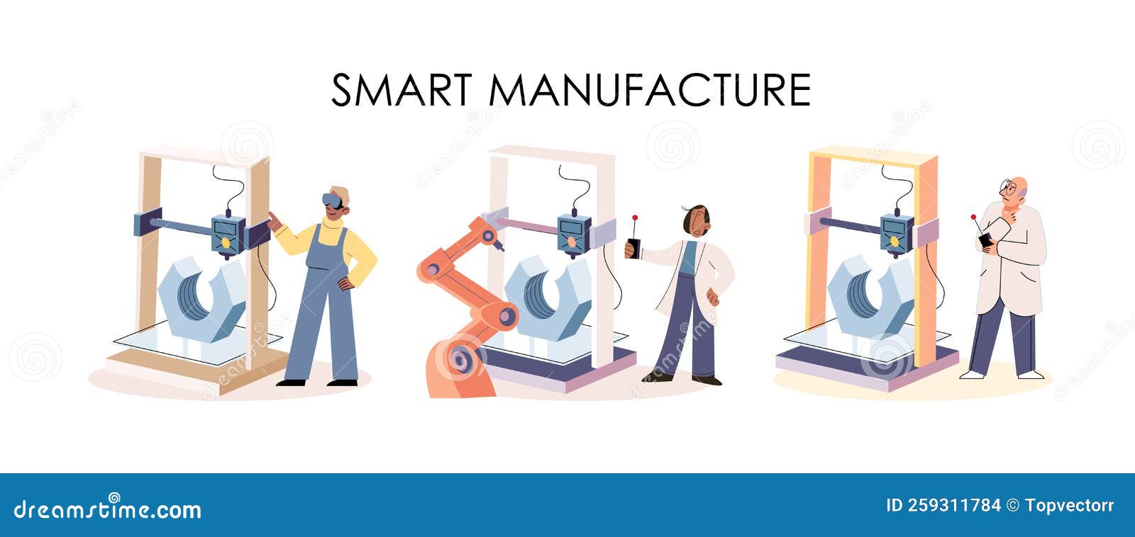 Manufacturing Process at Automated Production Industry. Scientist