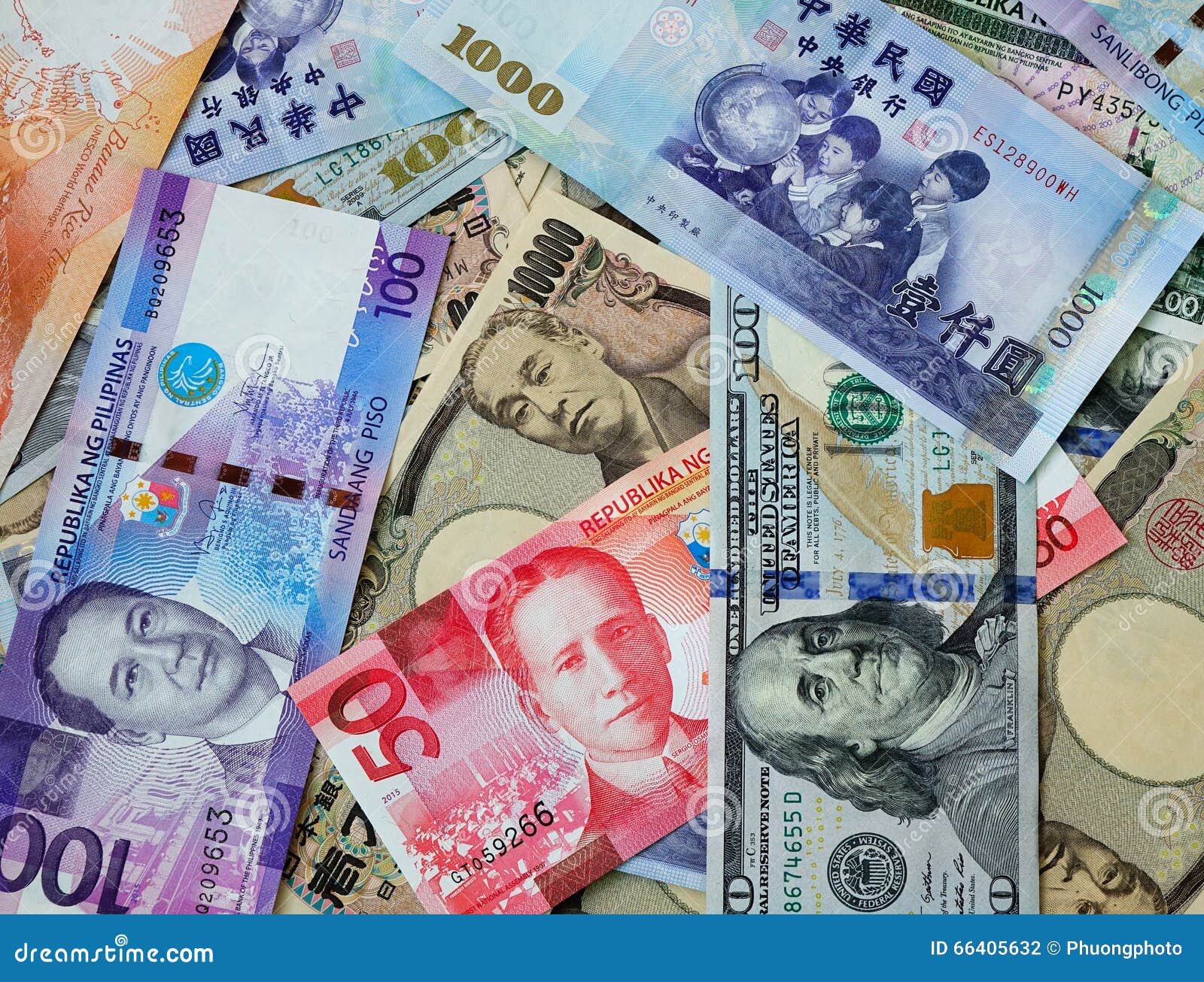 Many Banknotes of Different Countries Stock Photo - Image of fortune, duty:  66405632