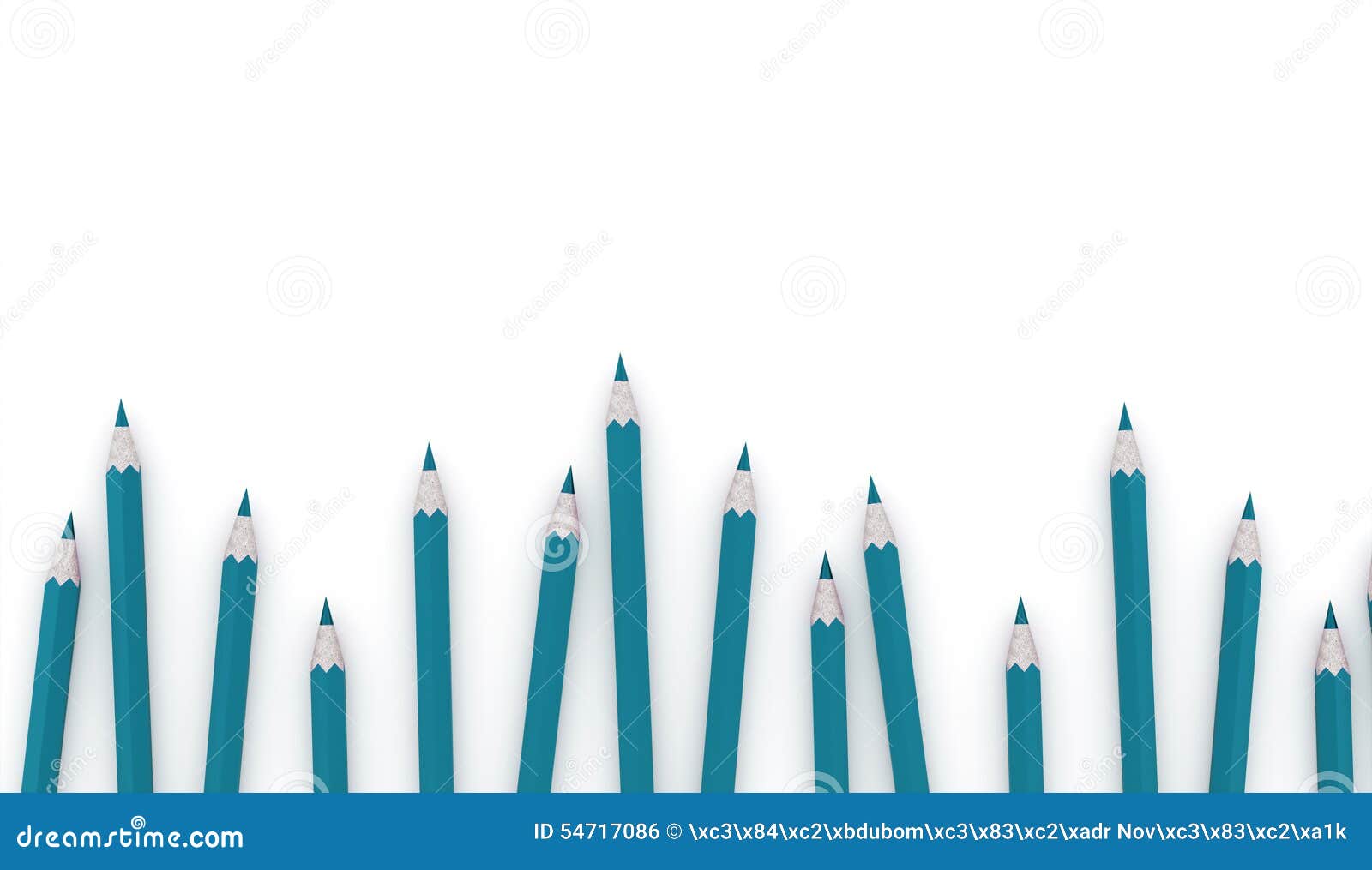 Many blue pencils rendered stock photo. Image of color 54717086
