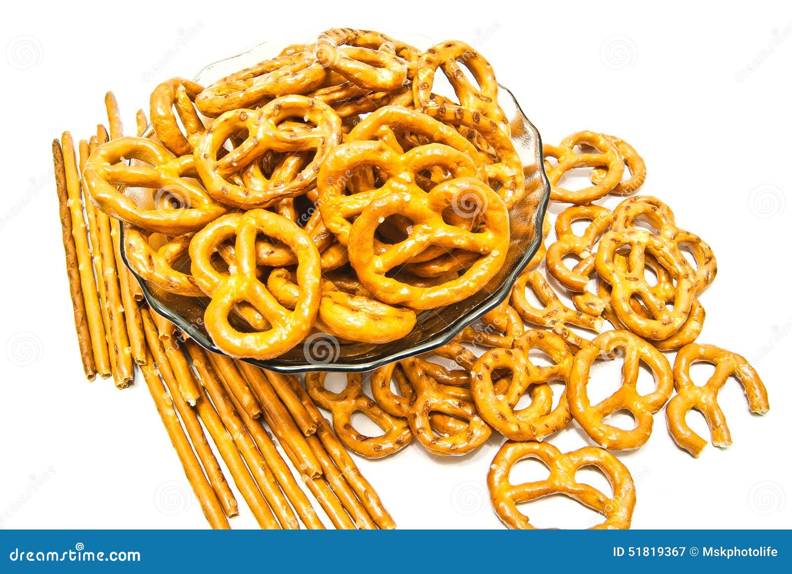 Many Breadsticks and Pretzels Stock Image Image of closeup, fastfood