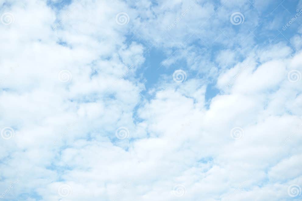 Many of Bubble Realistic Cloud in the Sky Background Stock Photo ...