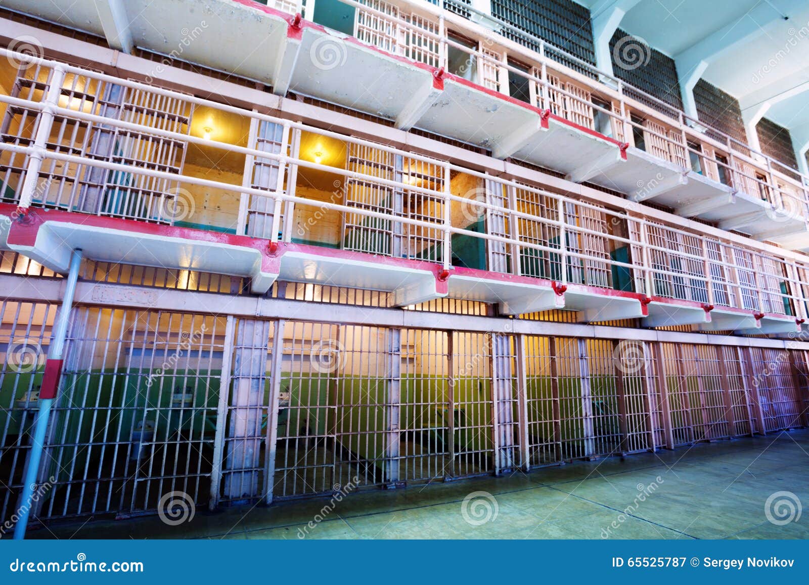 Many Cells Rows in Typical American Prison Stock Image Image of penitentiary, francisco 65525787