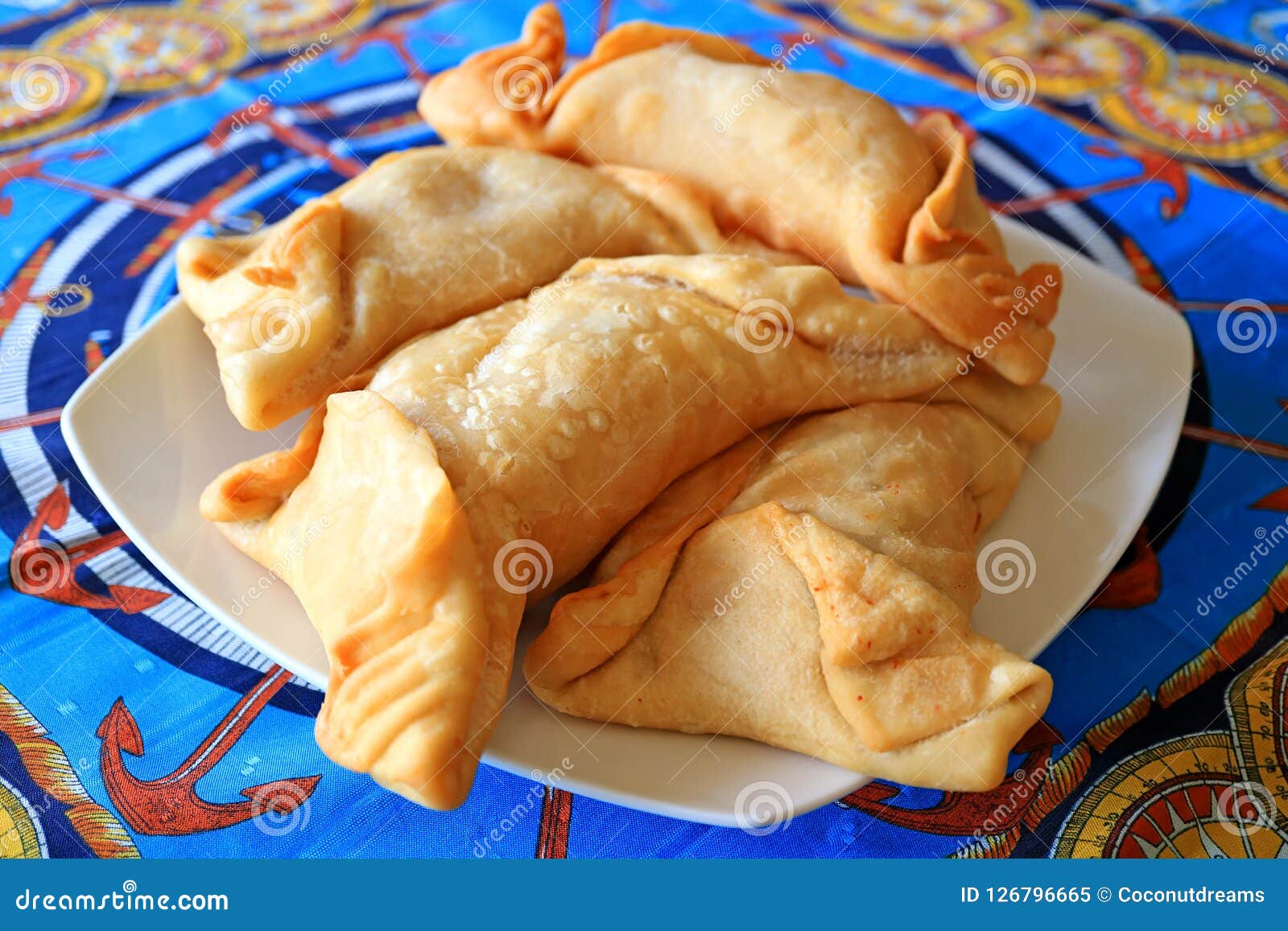 Many Of Chilean Empanadas Or Savory Stuffed Pastries Served On White ...