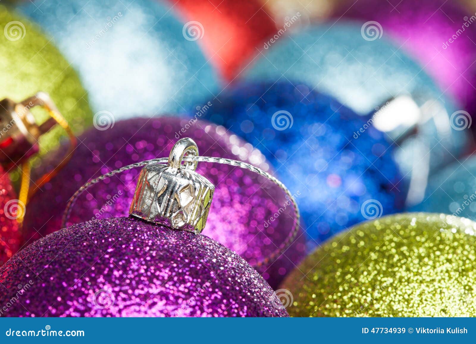 Many Colored Christmas Balls Stock Image Image of close, festive