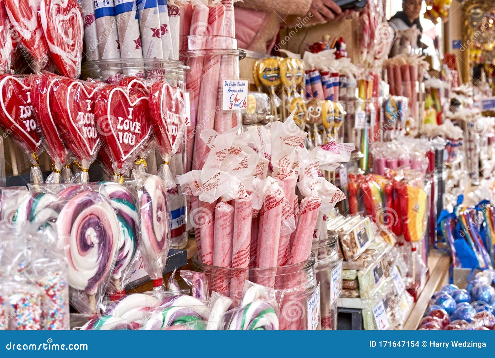 Many Colorful Candies In A Market Stall Editorial Stock Image Image