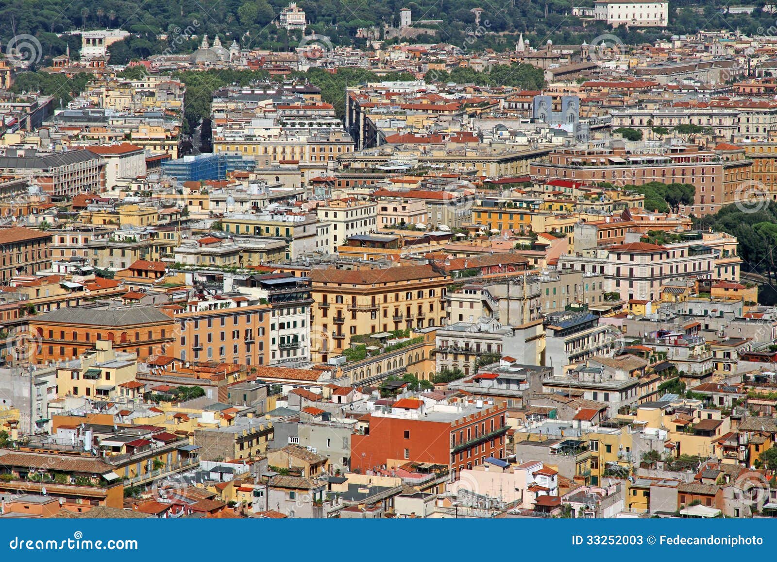 many crowded houses seen from the top of the great metropolis of