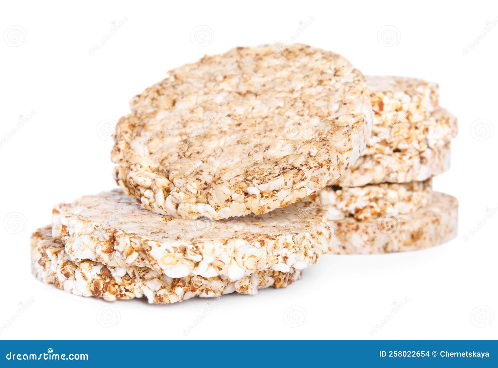 Many Crunchy Buckwheat Cakes on White Background Stock Photo Image of