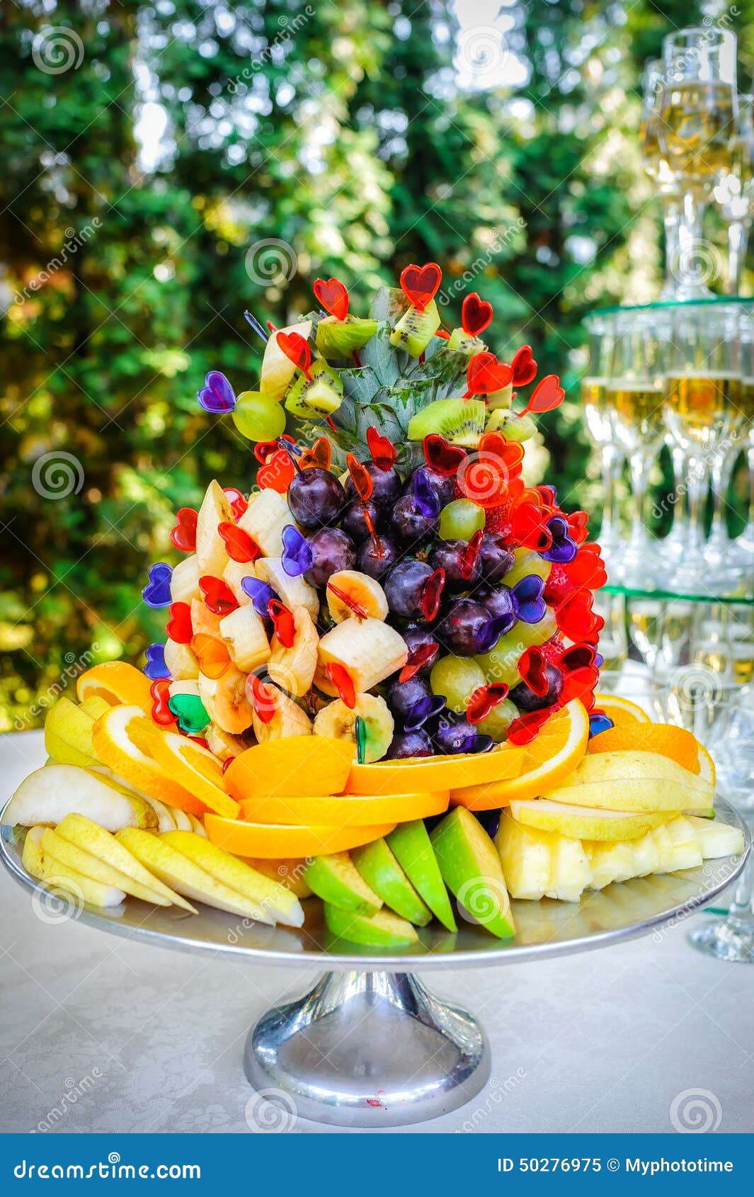 Many Different Fruits an the Wedding Reception Stock Image Image of
