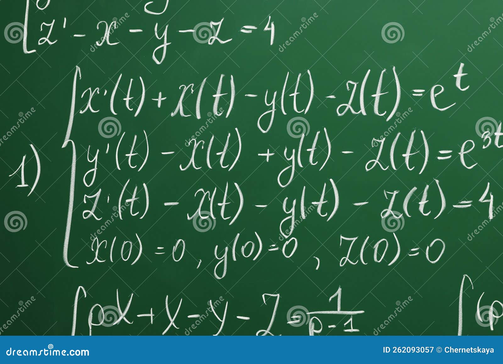 Many Different Math Formulas Written On Chalkboard Stock Image Image