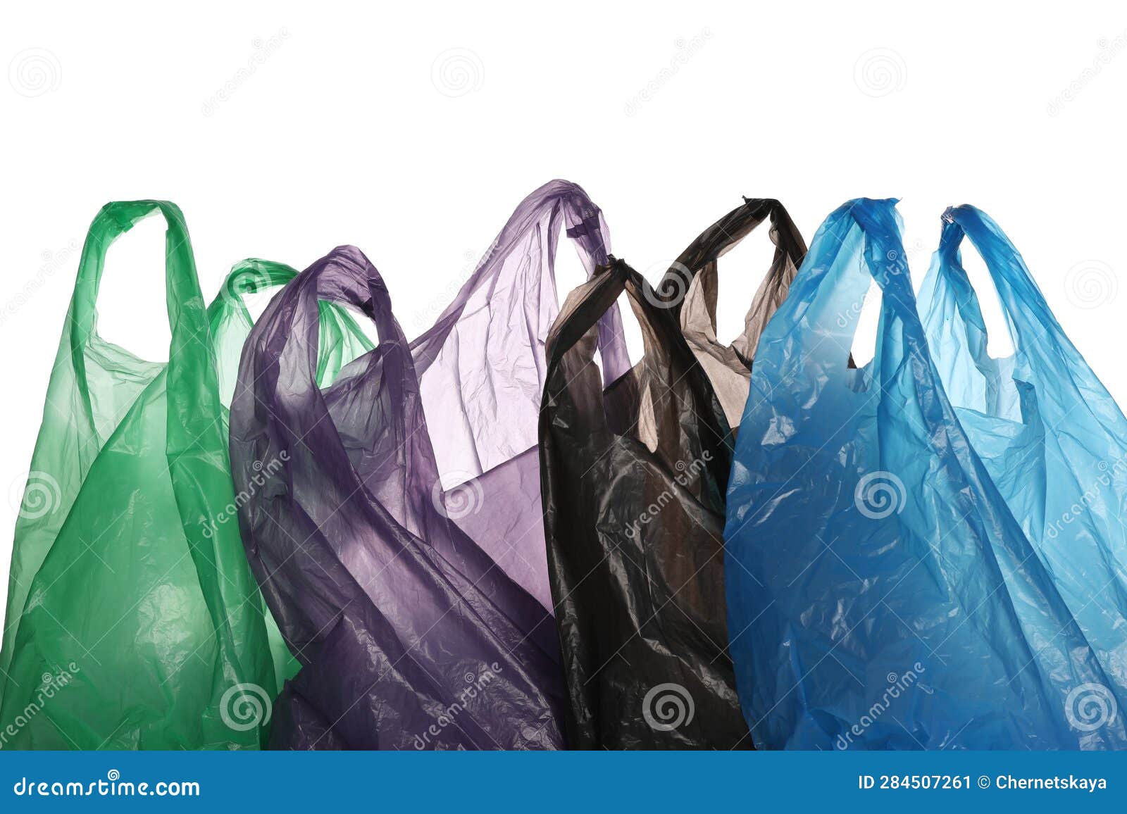 Many Different Plastic Bags on White Background Stock Image Image of polyethylene, ecology