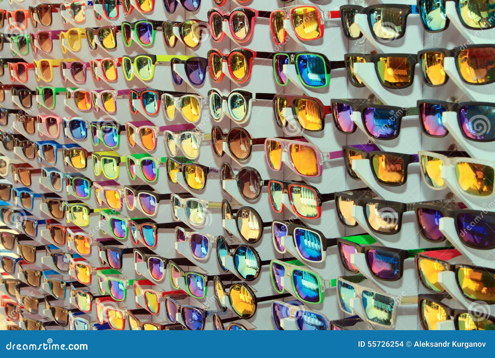 Many Different Sunglasses at the Sale Stock Photo Image of eyesight