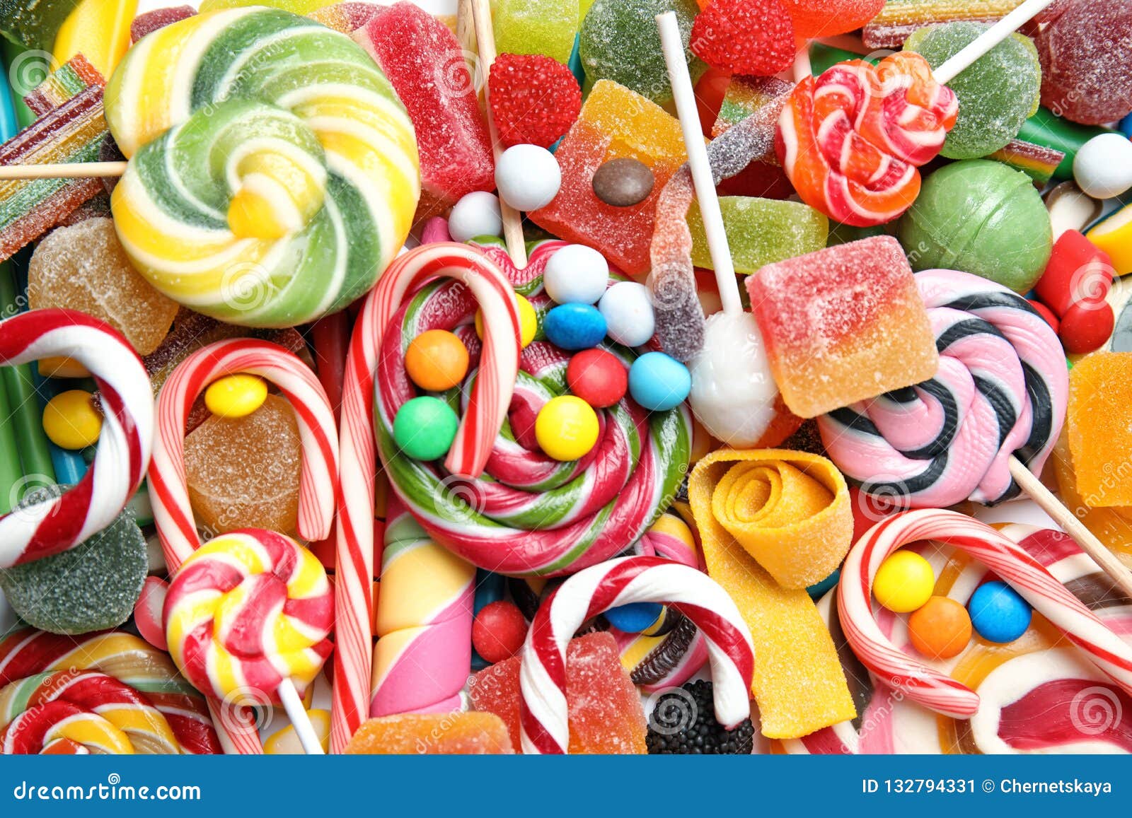 Many Different Yummy Candies As Background Stock Image Image Of Belts