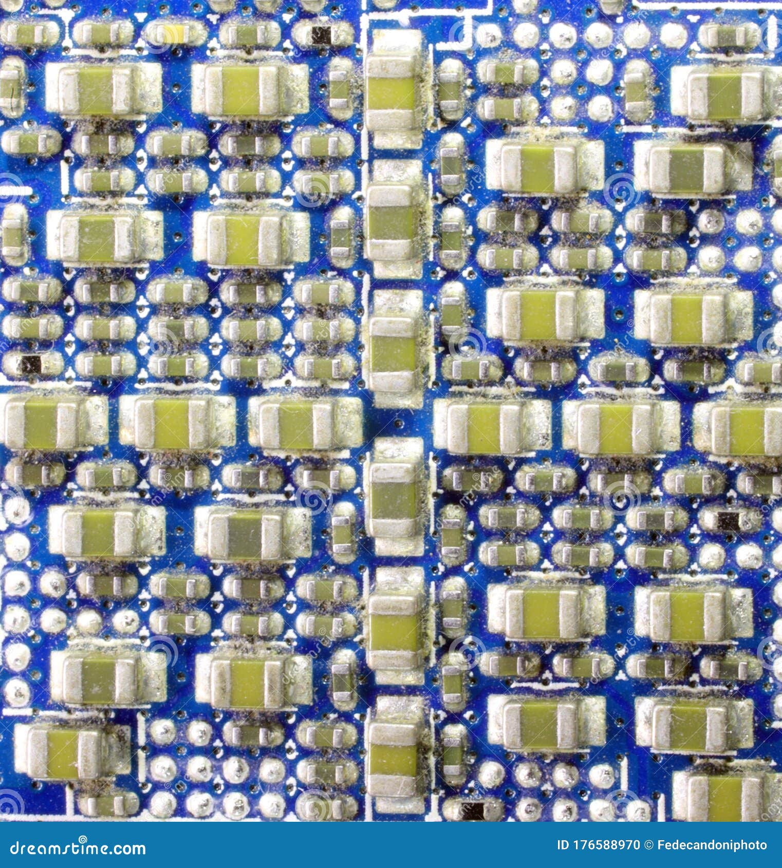 Many Diodes and Transistors and Other Miniature Electronic Compo Stock