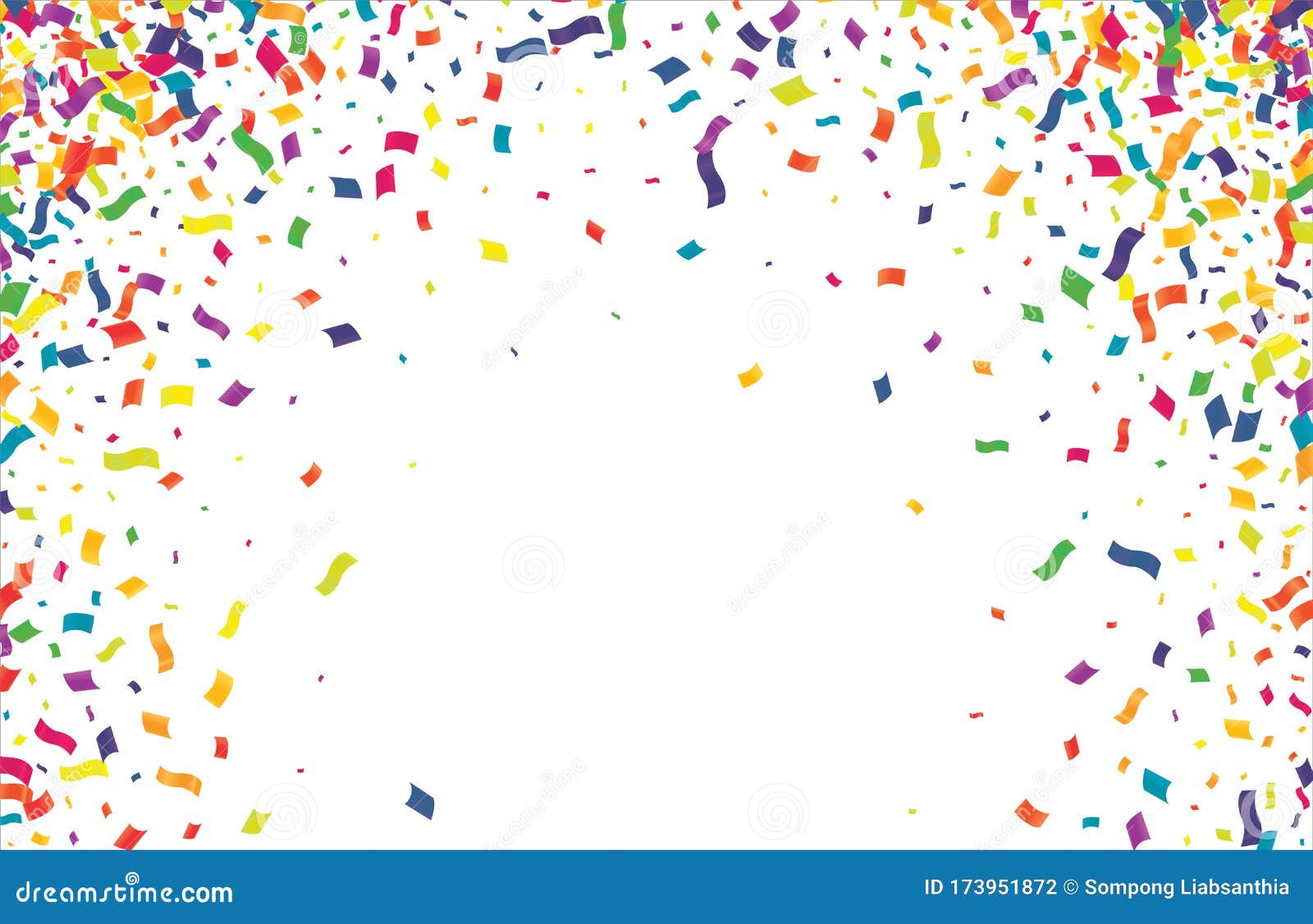 Many Falling Colorful Tiny Confetti Isolated On Transparent Background