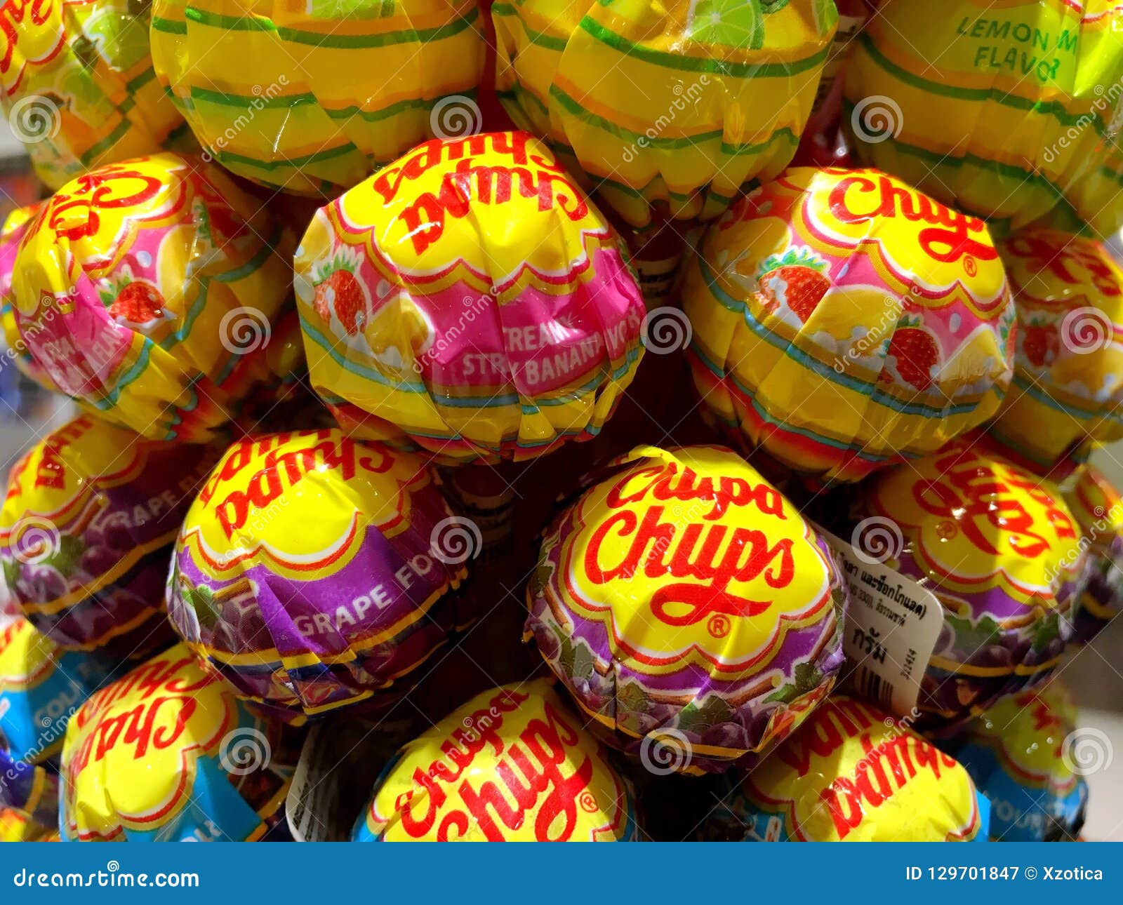 Lemon Yellow Chupa Chups Lollipops 