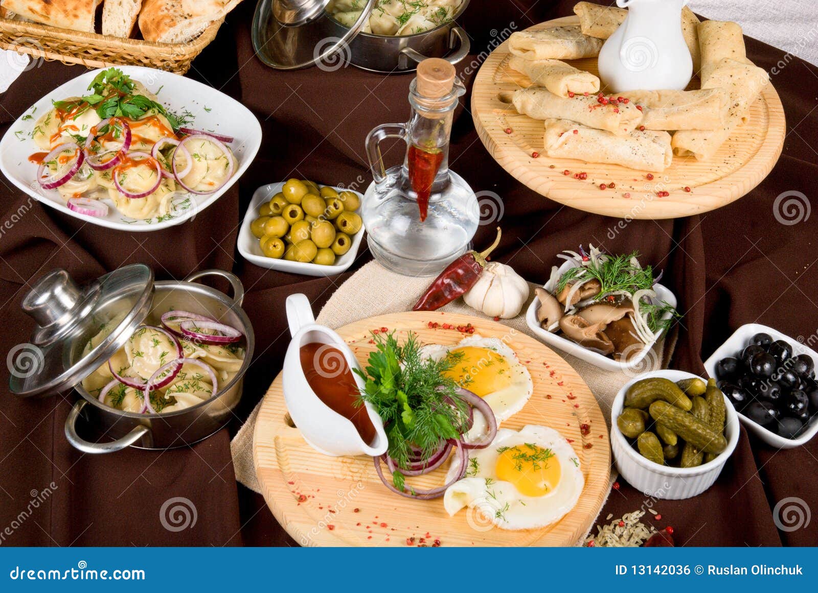 Many food dishes stock photo. Image of gourmet, healthy - 13142036