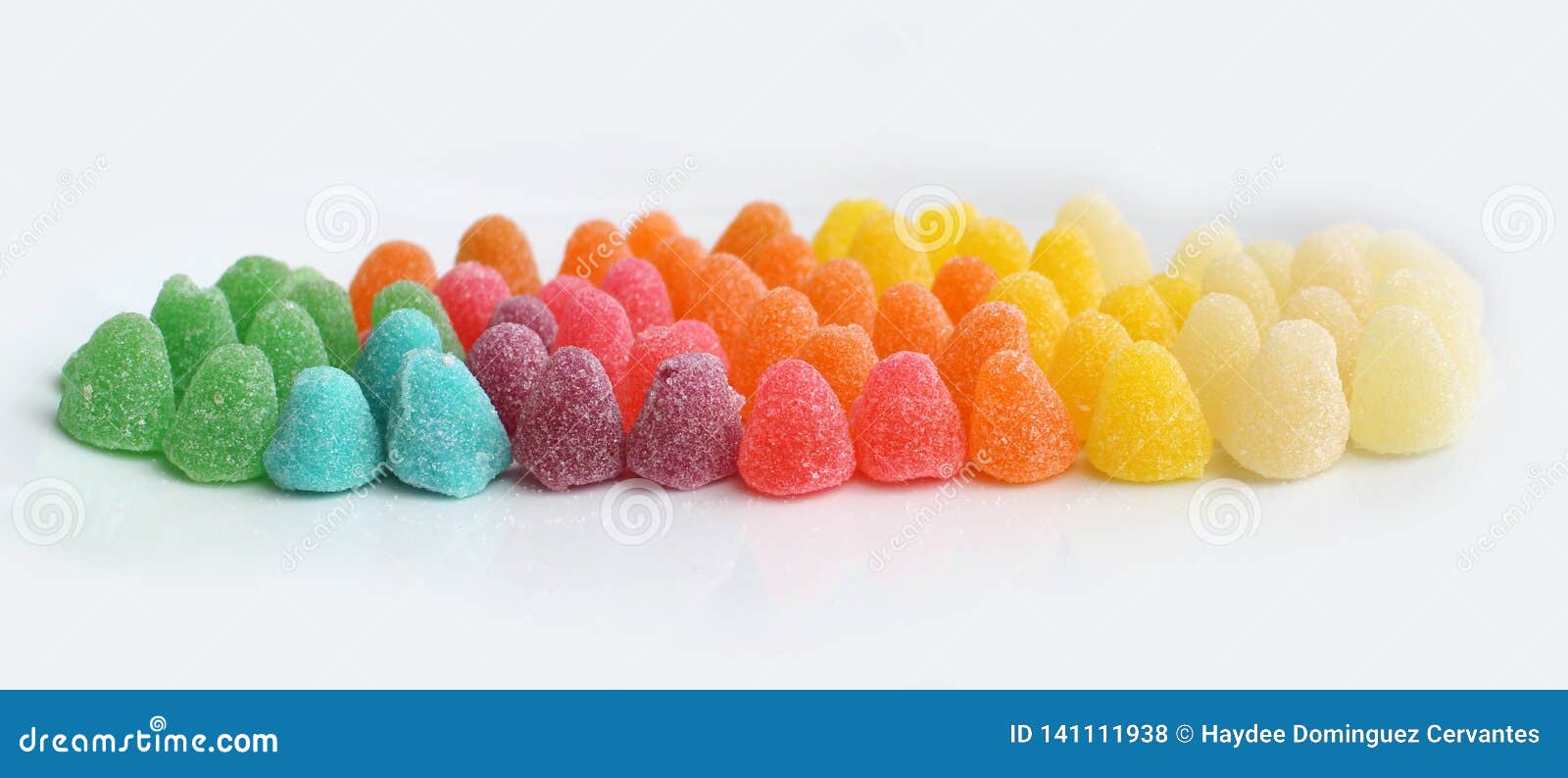 gummy candies with sugar of many colors