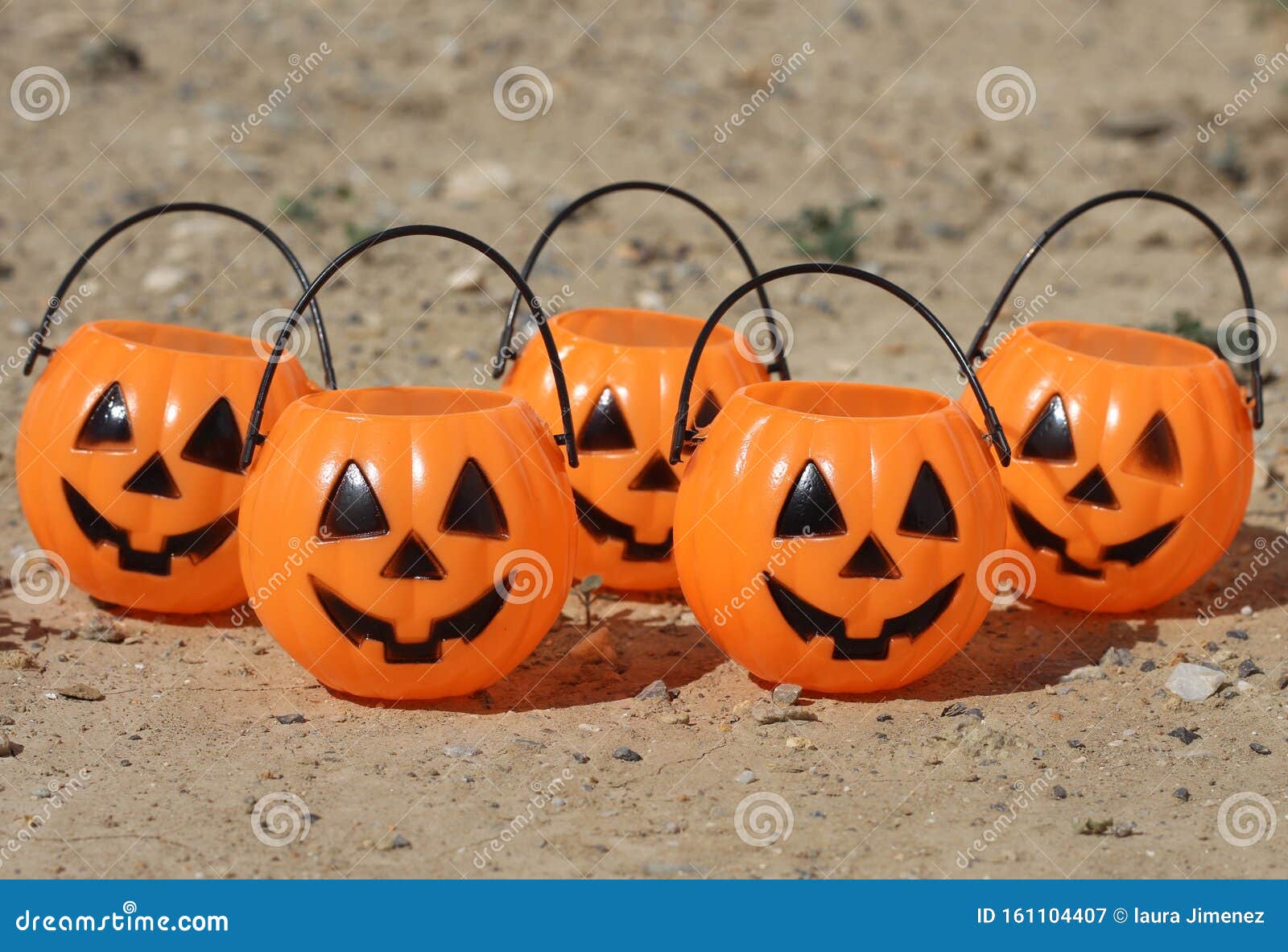 Many Halloween Pumpkins with Scary Faces Looking Forward Stock Image ...