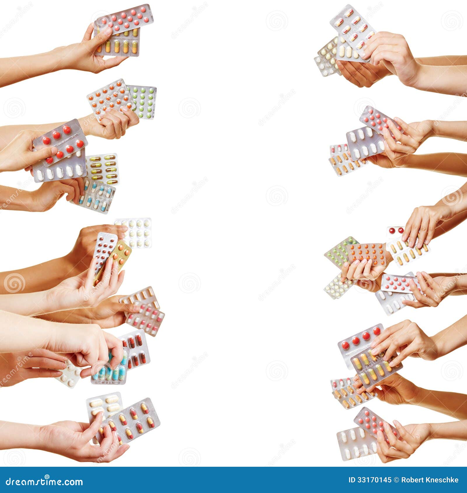 Many Hands Holding Drugs and Pills Stock Image Image of hands