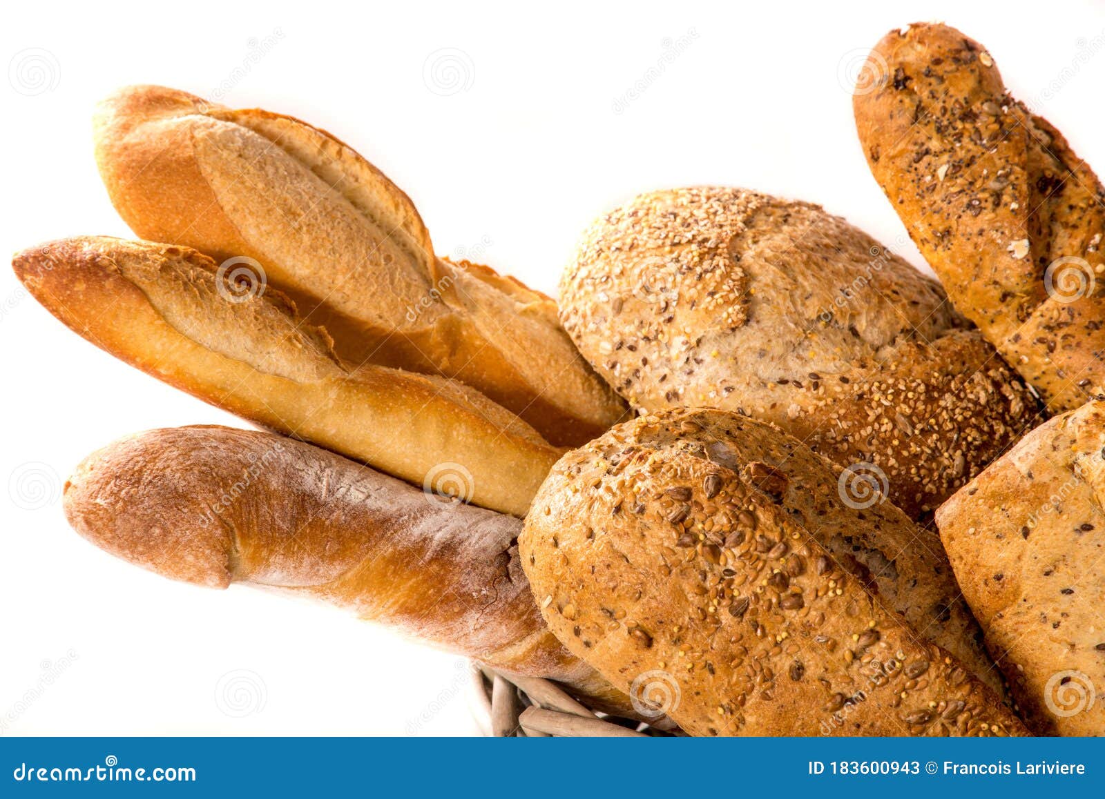 Many Homemade Whole Grain Crusty Breads Stock Image Image of cereals