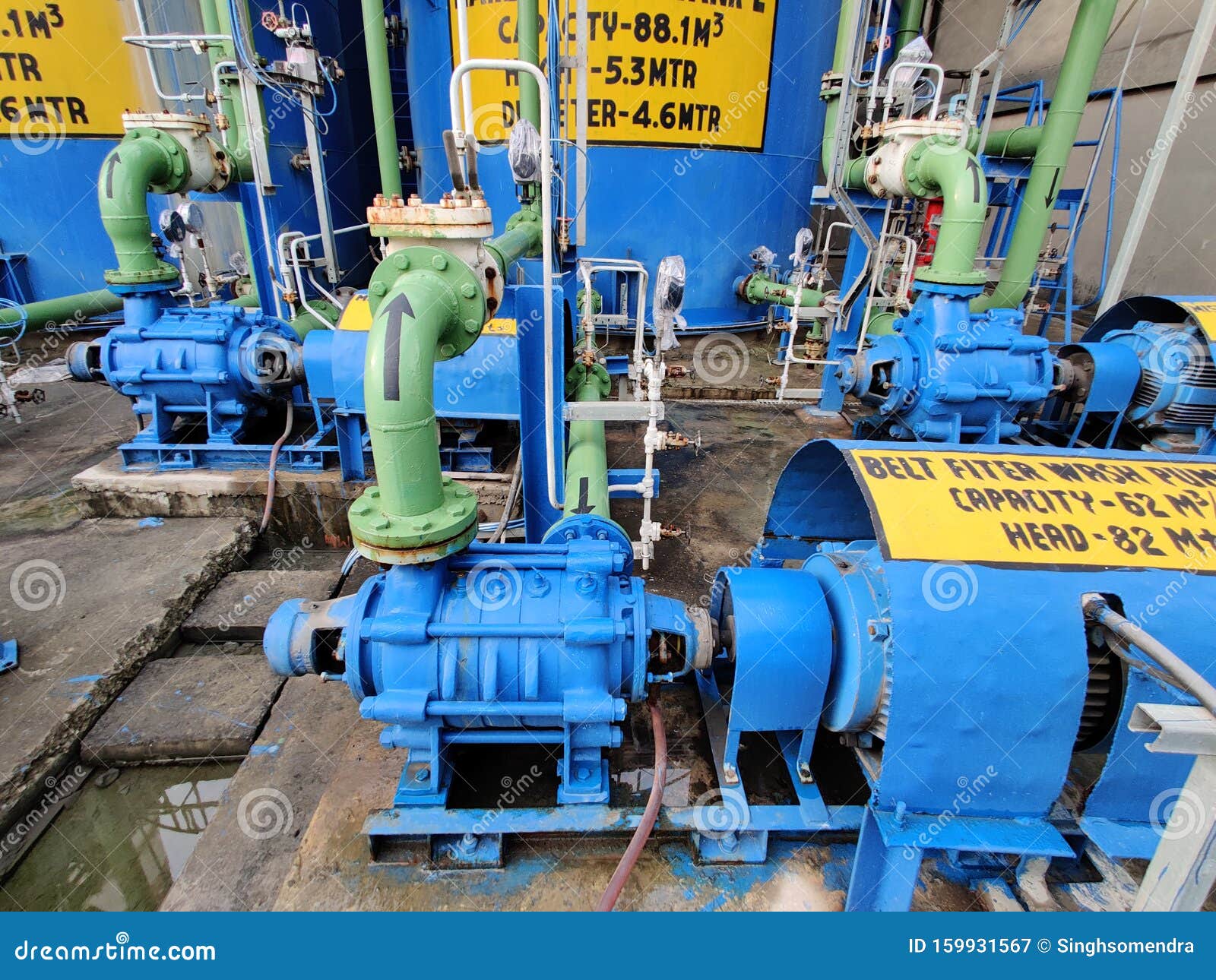 Many Industrial Pumps Valves Motor in Blue Stock Image - Image of fuel, electricity: