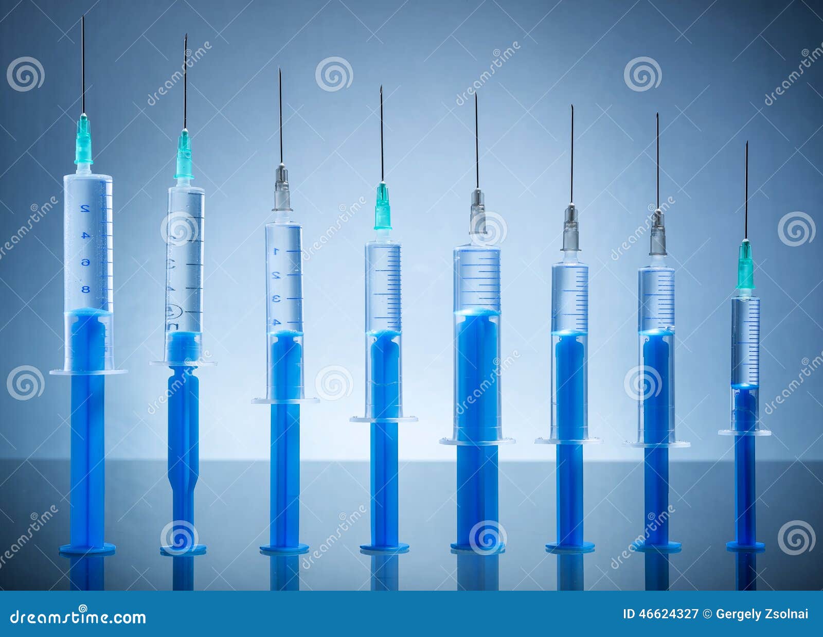 many injection needle queued coexist
