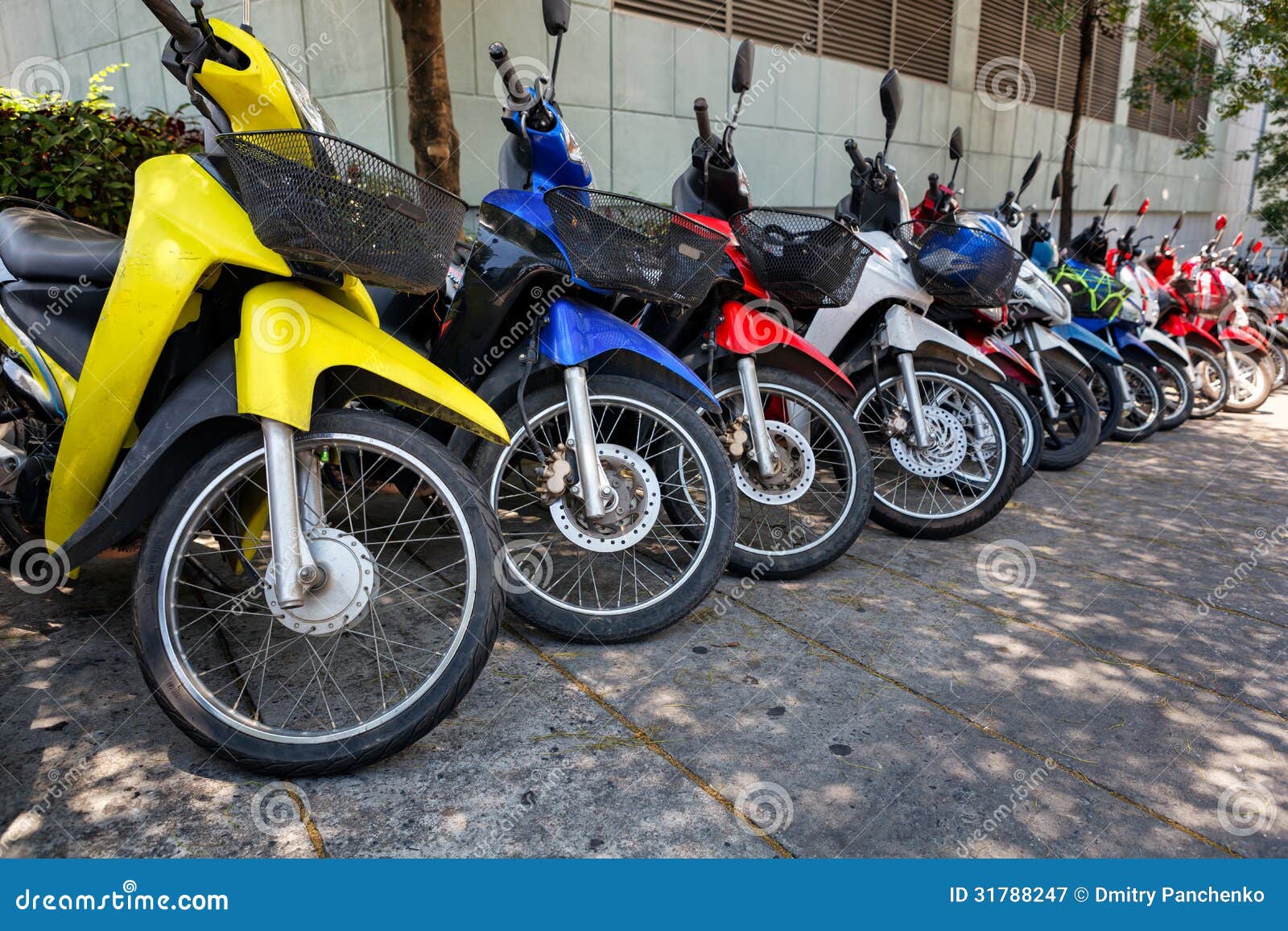 many motorbikes at the parking