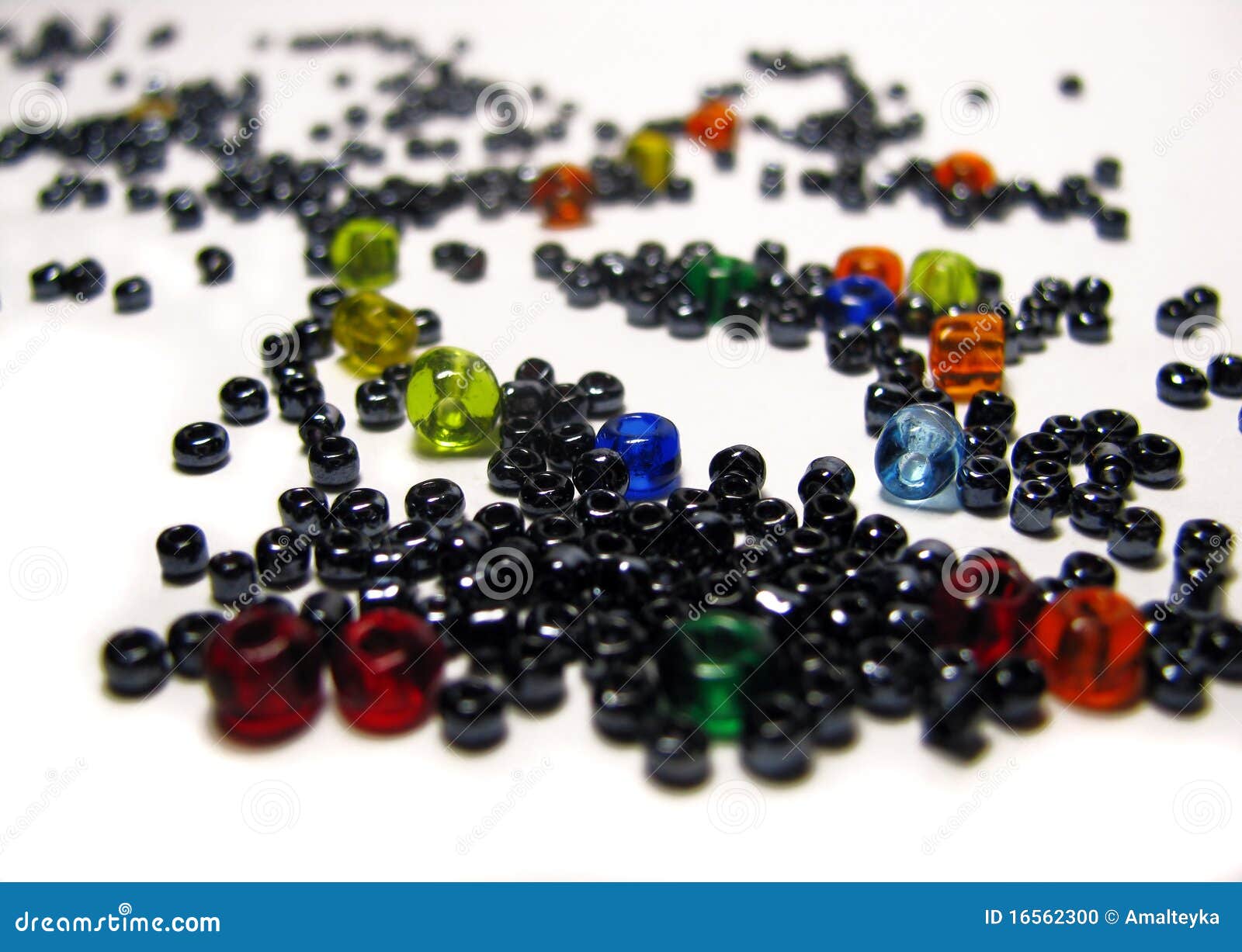 Many Multicolored Glass Beads Stock Photo Image of embroidery, group 16562300