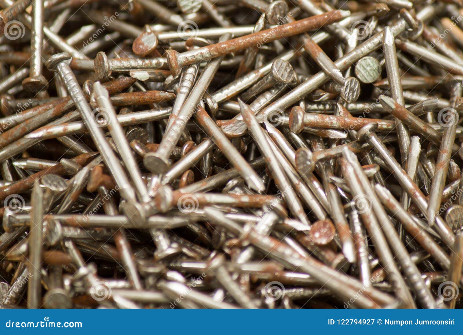 Many Nails on Wooden Floors Stock Image Image of assorted, concept