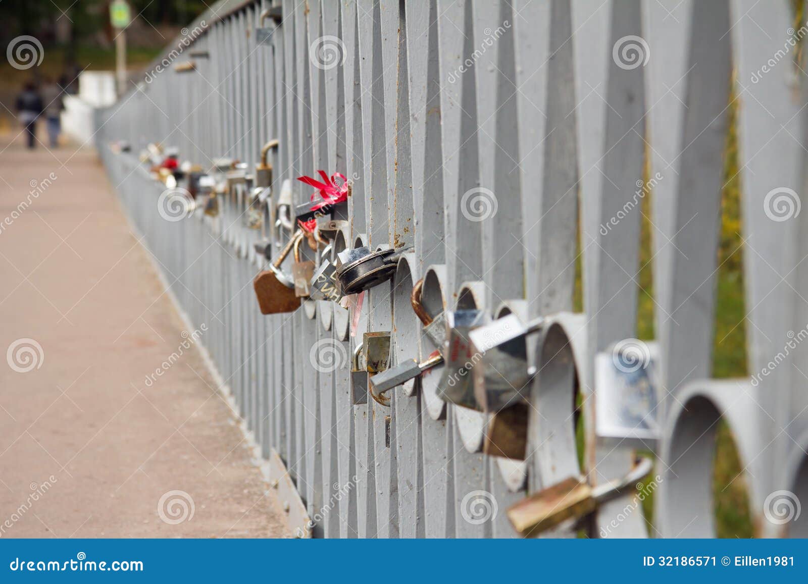 Many Padlocks on the Bridge Stock Image Image of married, focus 32186571