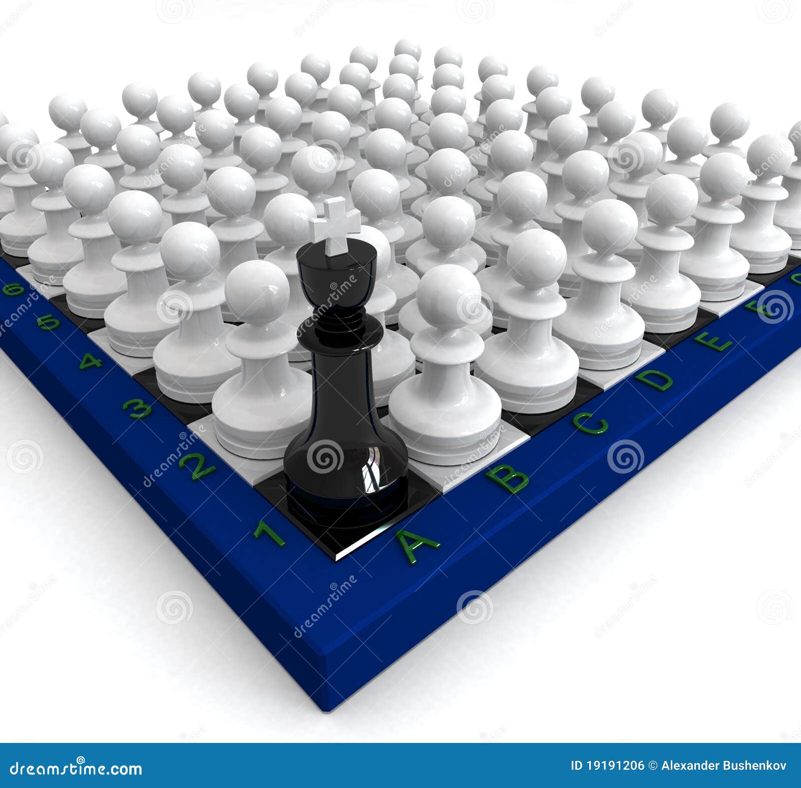 Many pawns defeated king stock illustration. Illustration of horizontal ...