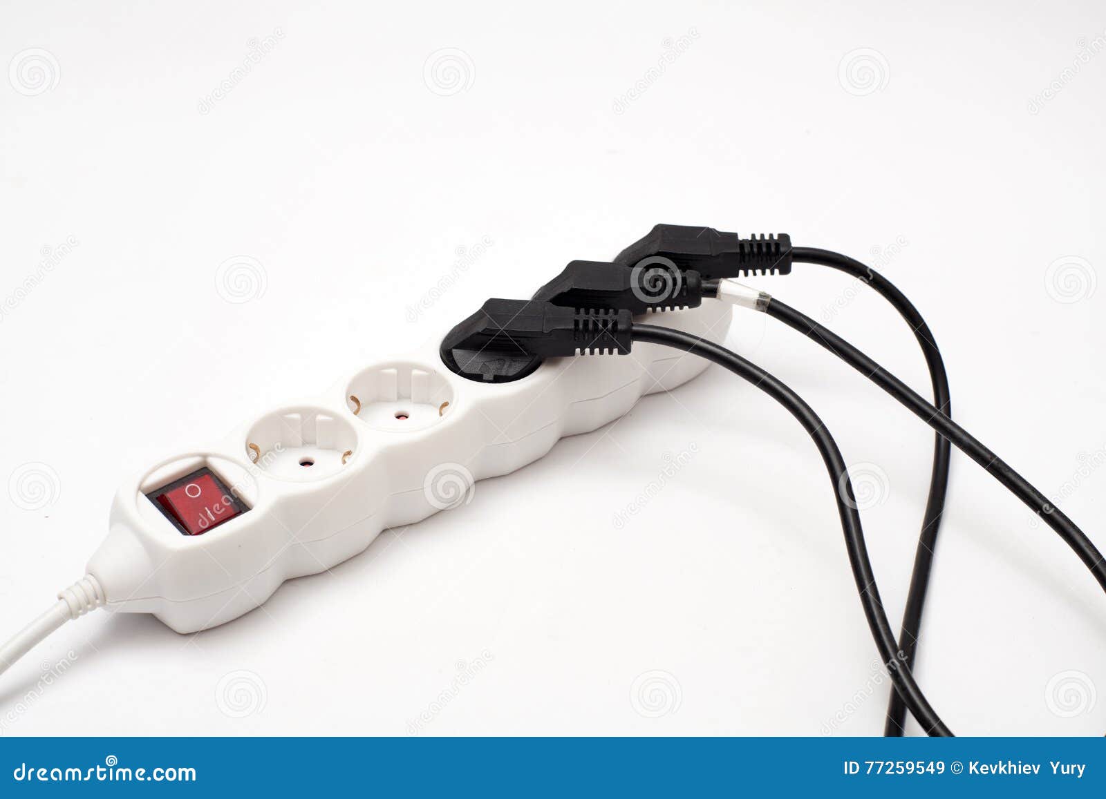 Many Plugs Plugged into Electric Power Bar Stock Image Image of grid