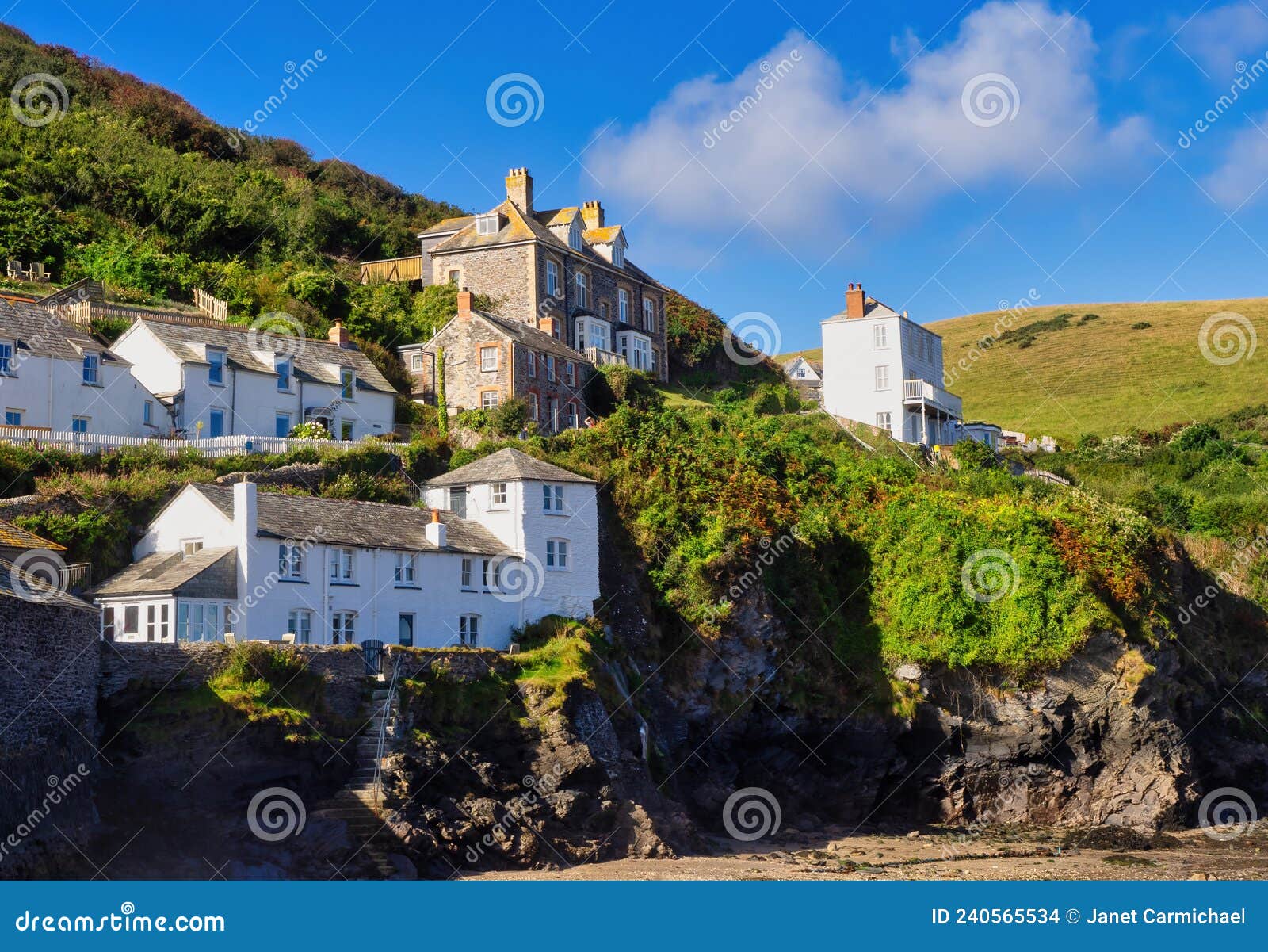 Doc Martin s Portwenn stock photo. Image of house, cottage 240565534