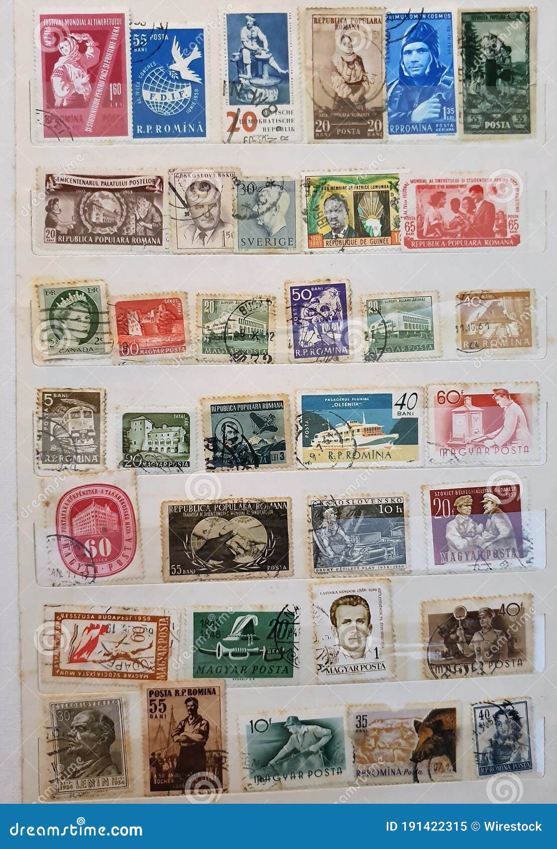 Many Postage Stamps in a Philatelic File Editorial Image Image of