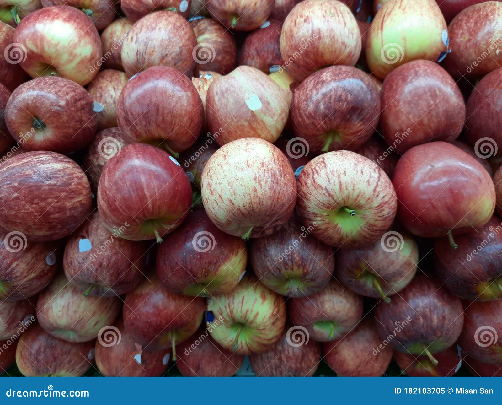 Many Red Apple in the Market Stock Image Image of isolated, delicious