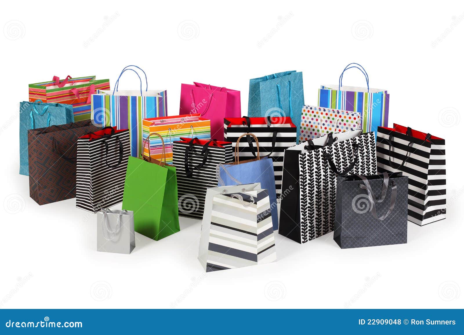 many shopping bags