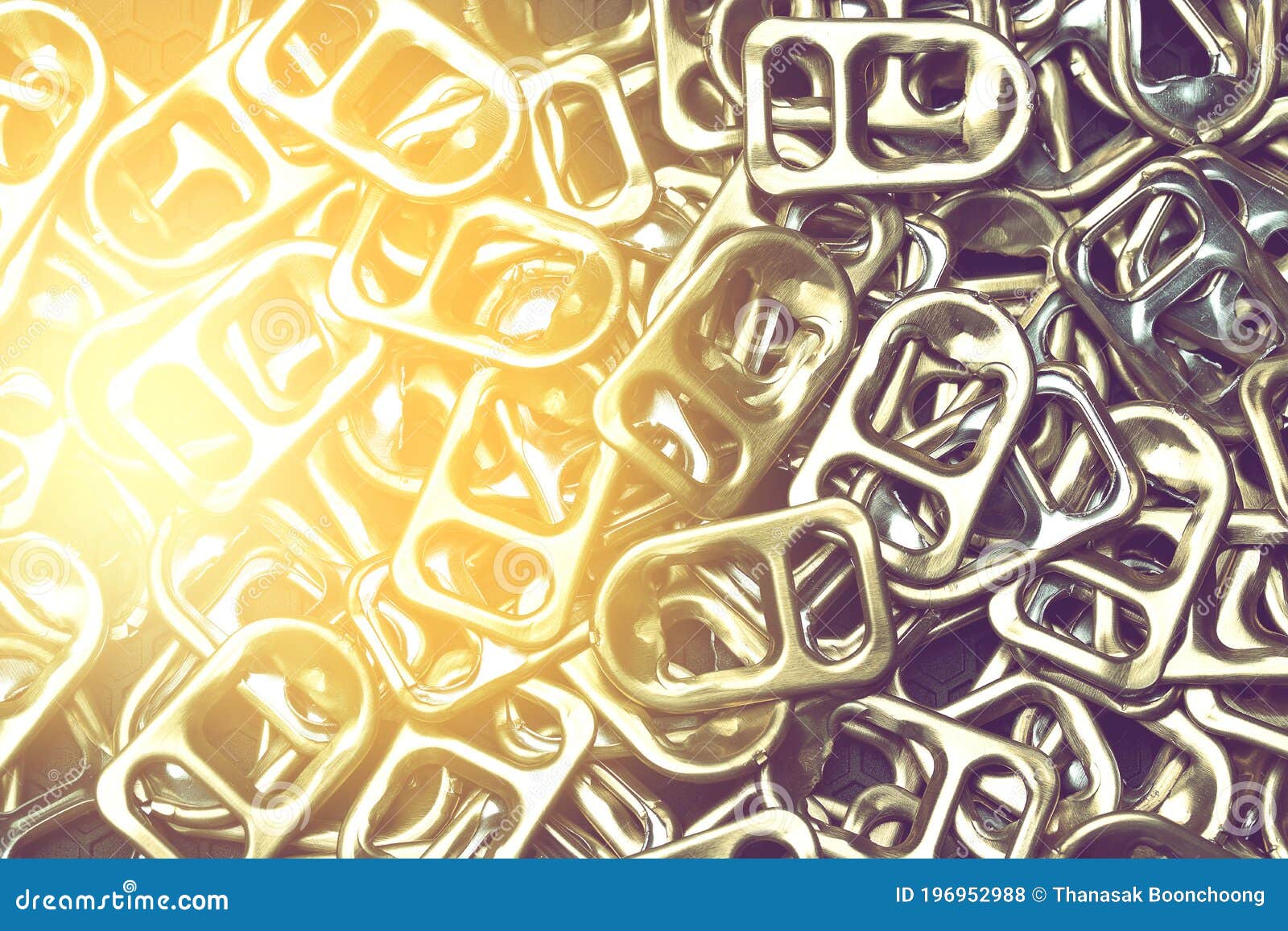 Silver Metal Ring Pull Aluminum of Cap Can. Donate Materials for Prosthetics Stock Photo Image