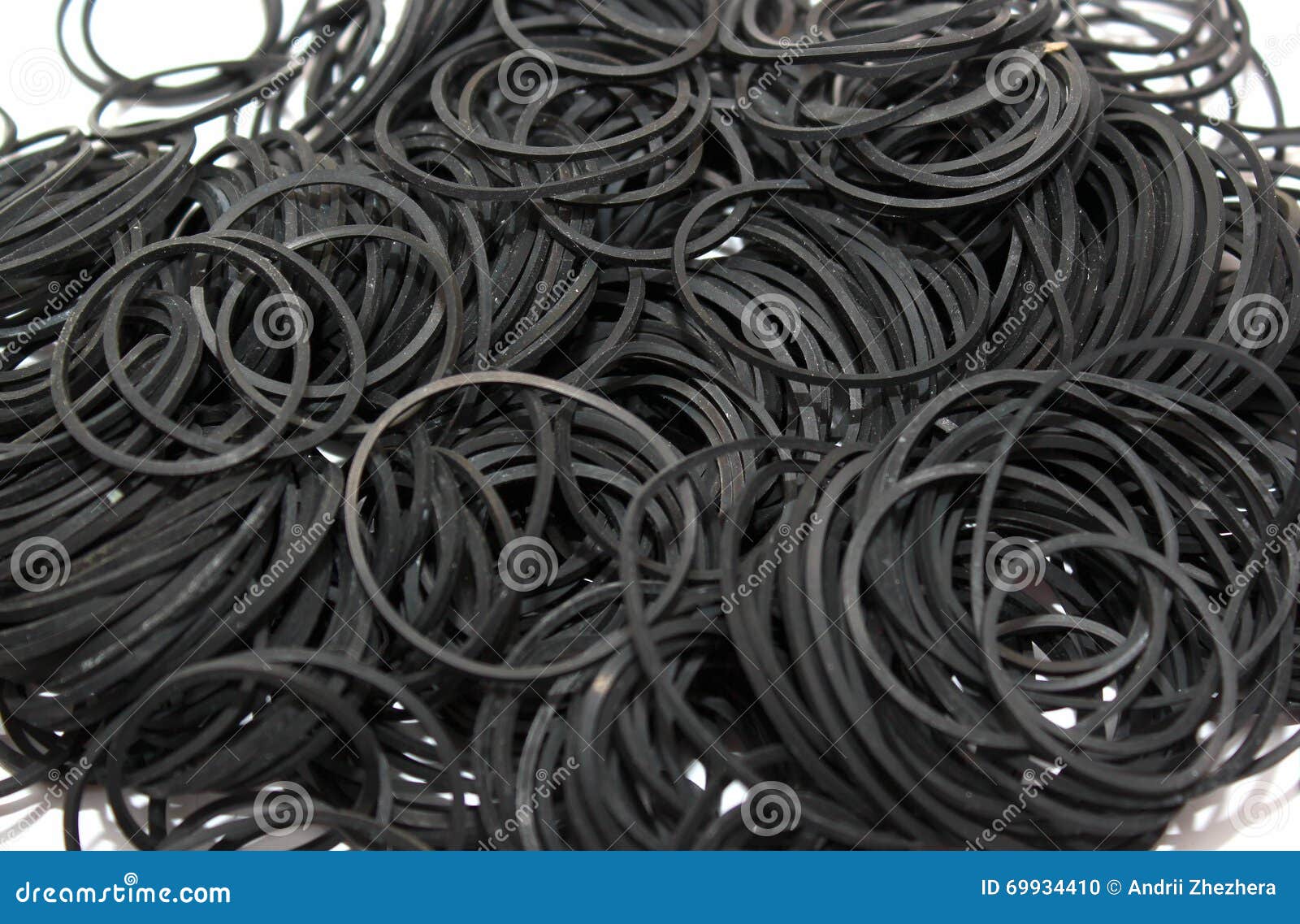 Many Small Black Rubber Belts Stock Photo Image of strap, black 69934410