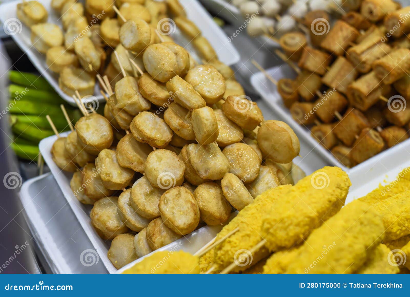 Many Snacks and Seafood in Vietnamese Night Market in Food Festival ...