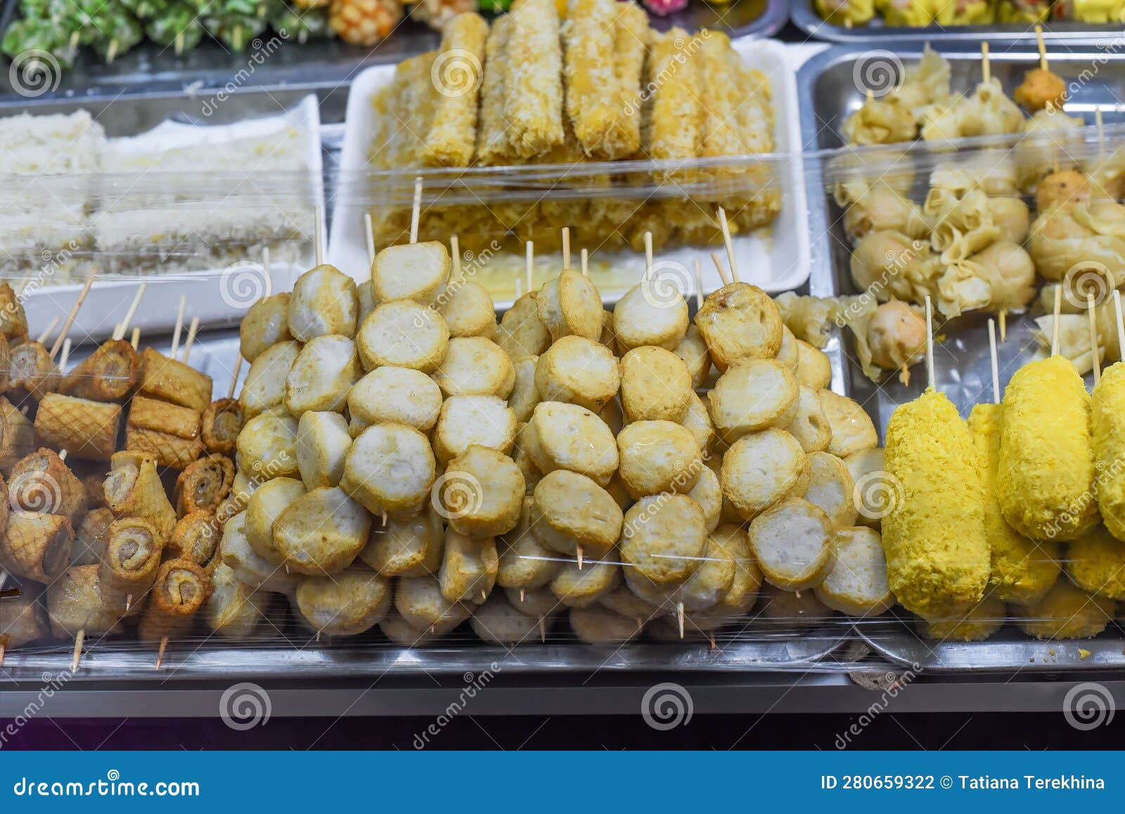 Many Snacks and Seafood in Vietnamese Night Market in Food Festival ...