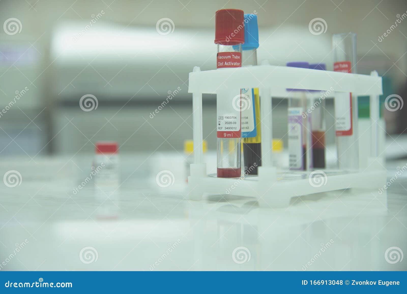 Many Test Tube Setup At Automatic Sample Concentrator Machine Device