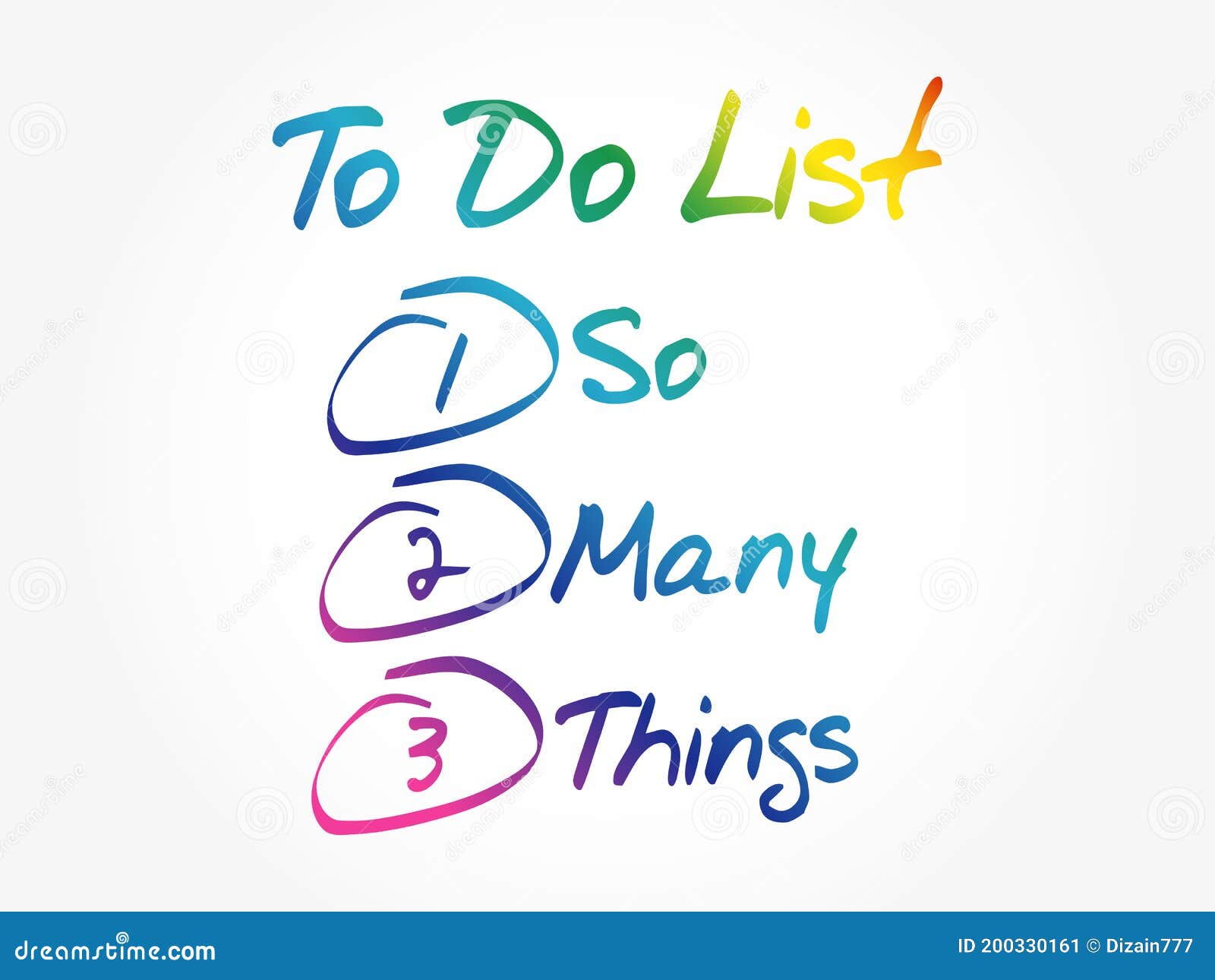 So Many Things in To Do List, business concept background