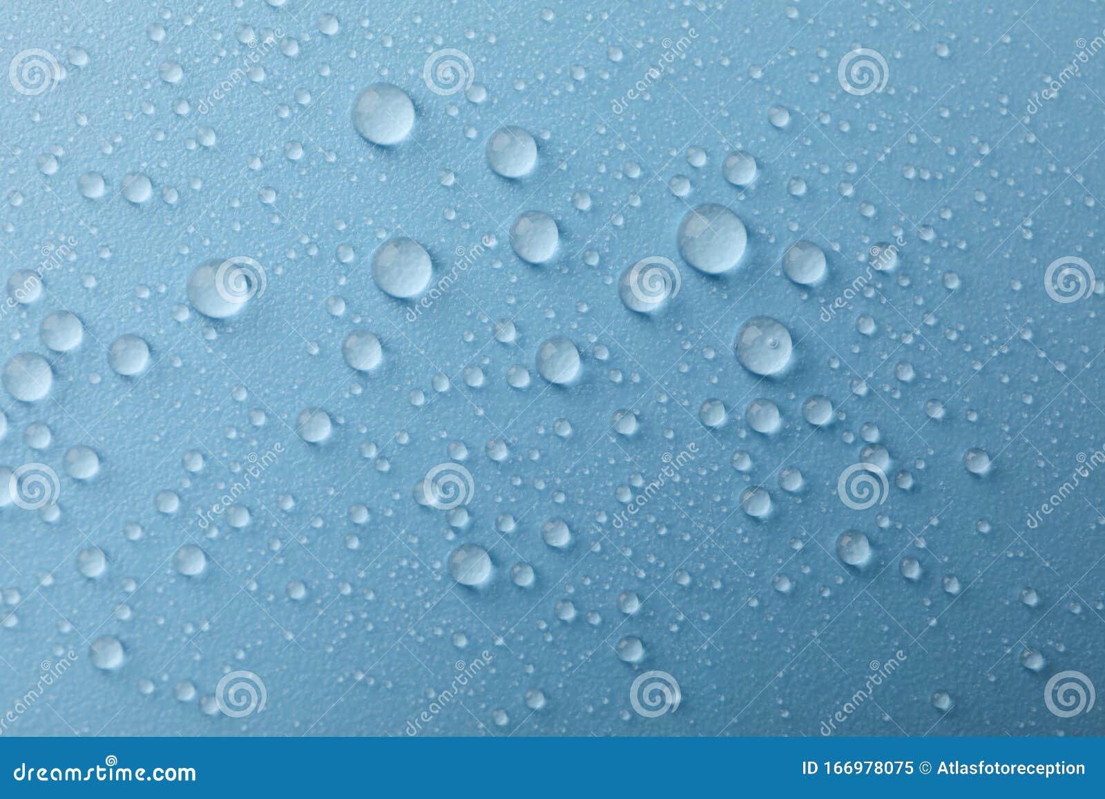 Download Many Water Drops On Blue Background Stock Image Image Of Mockup Metallic 166978075