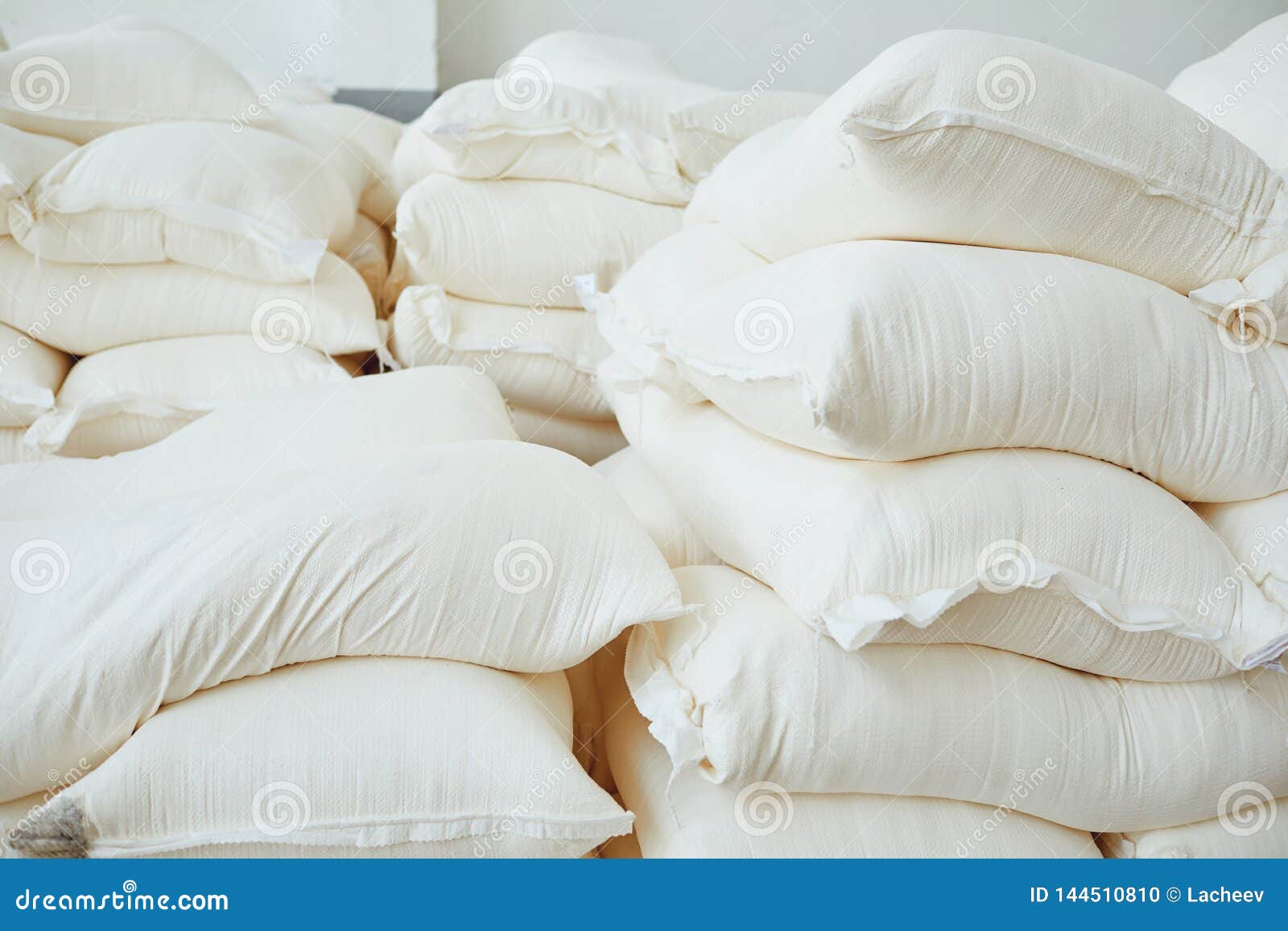 Many White Bags In Warehouse Stock Photo Image Of Large