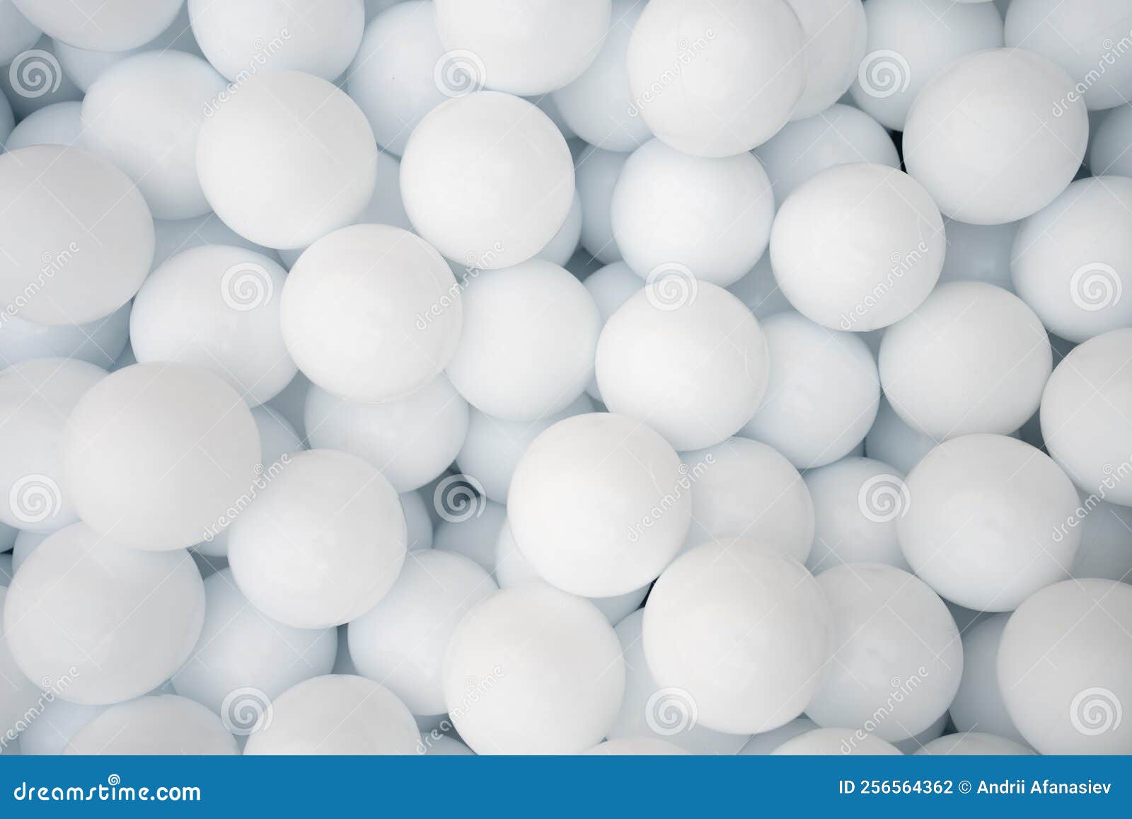 Many White Plastic Balls for Dry Pool Stock Photo Image of high