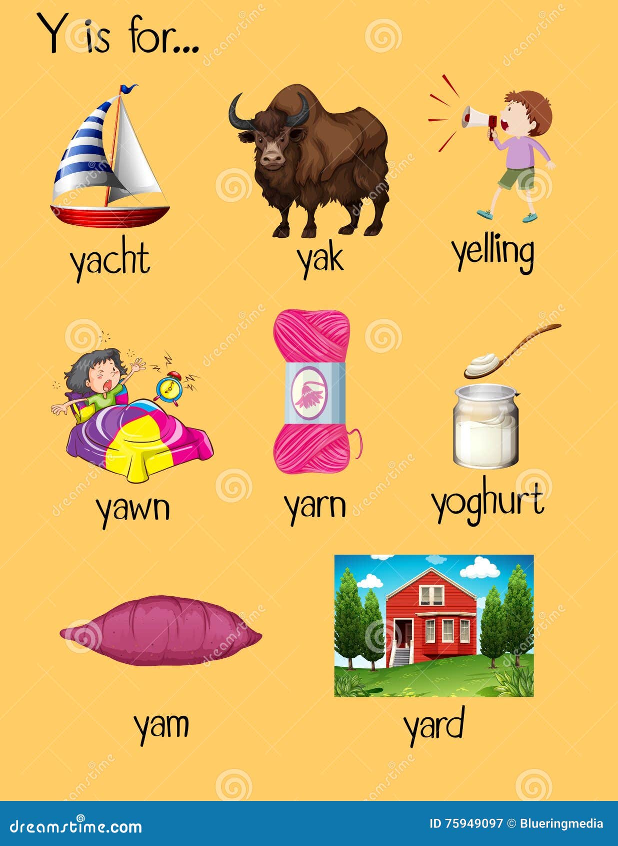 words that start with y words that start with y