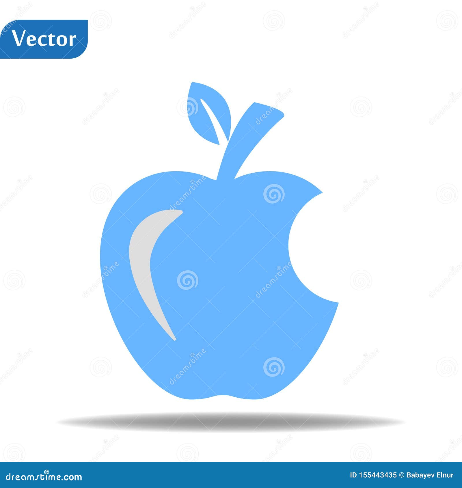 Manzana Mordida Apple Vector El Icono Icono Del Ejemplo De La Fruta De Apple  Logotipo Del Vector Del Diseño Web Apple Aisló En El Stock de ilustración -  Ilustración de dulce, manzana:
