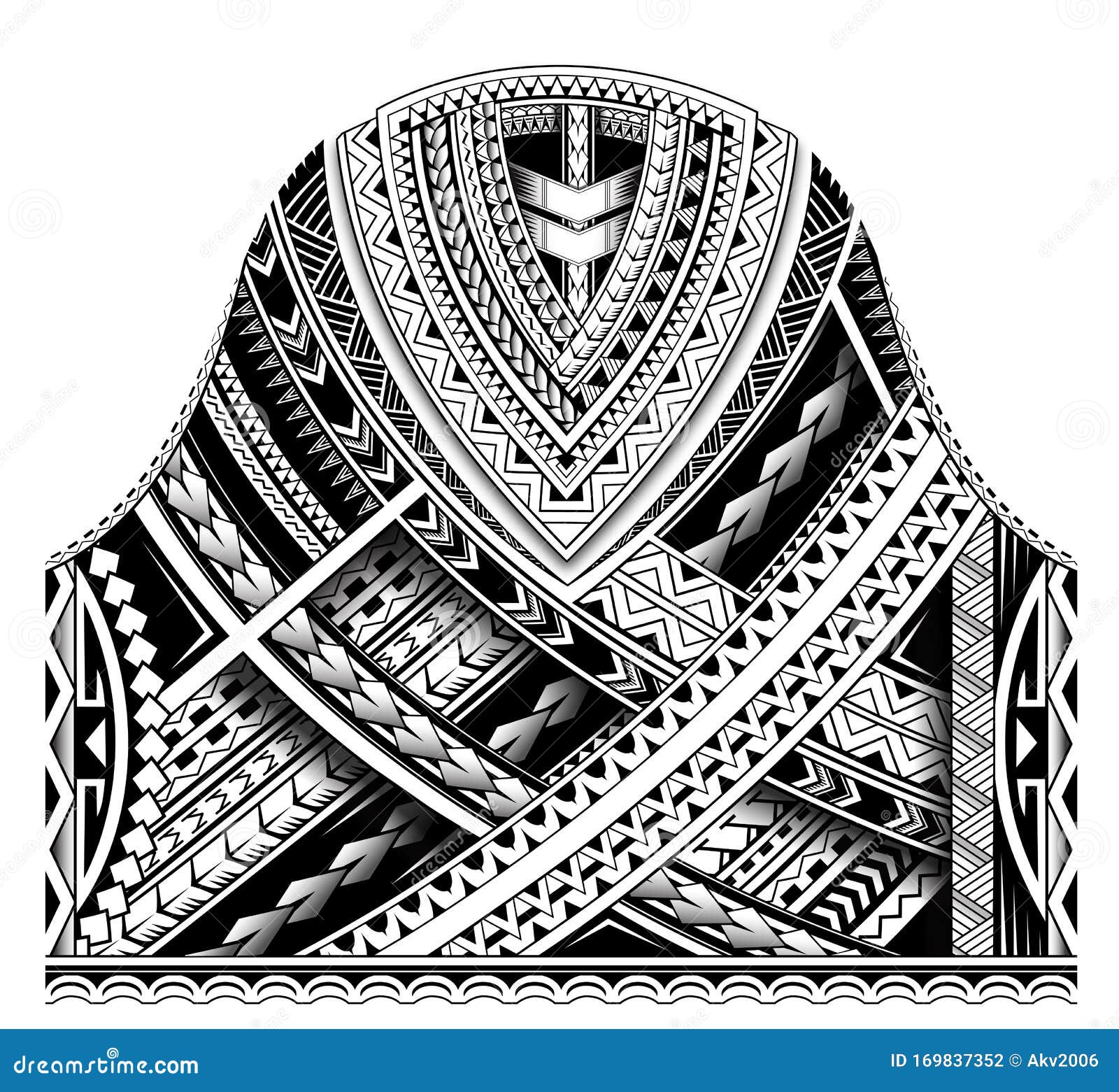 Maori Half Sleeve Ornament Stock Vector Illustration Of Tattoo 169837352